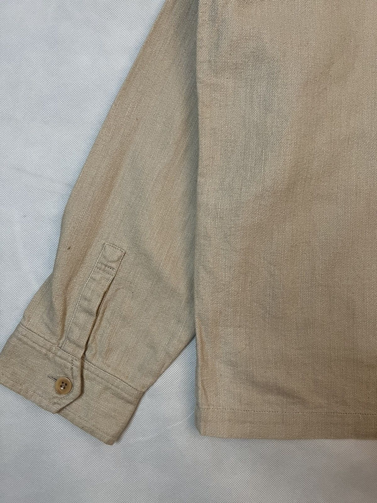 Paul Smith Vtg Paul Smith London Cotton Linen Beige Half Button Size US M / EU 48-50 / 2 - 10 Thumbnail