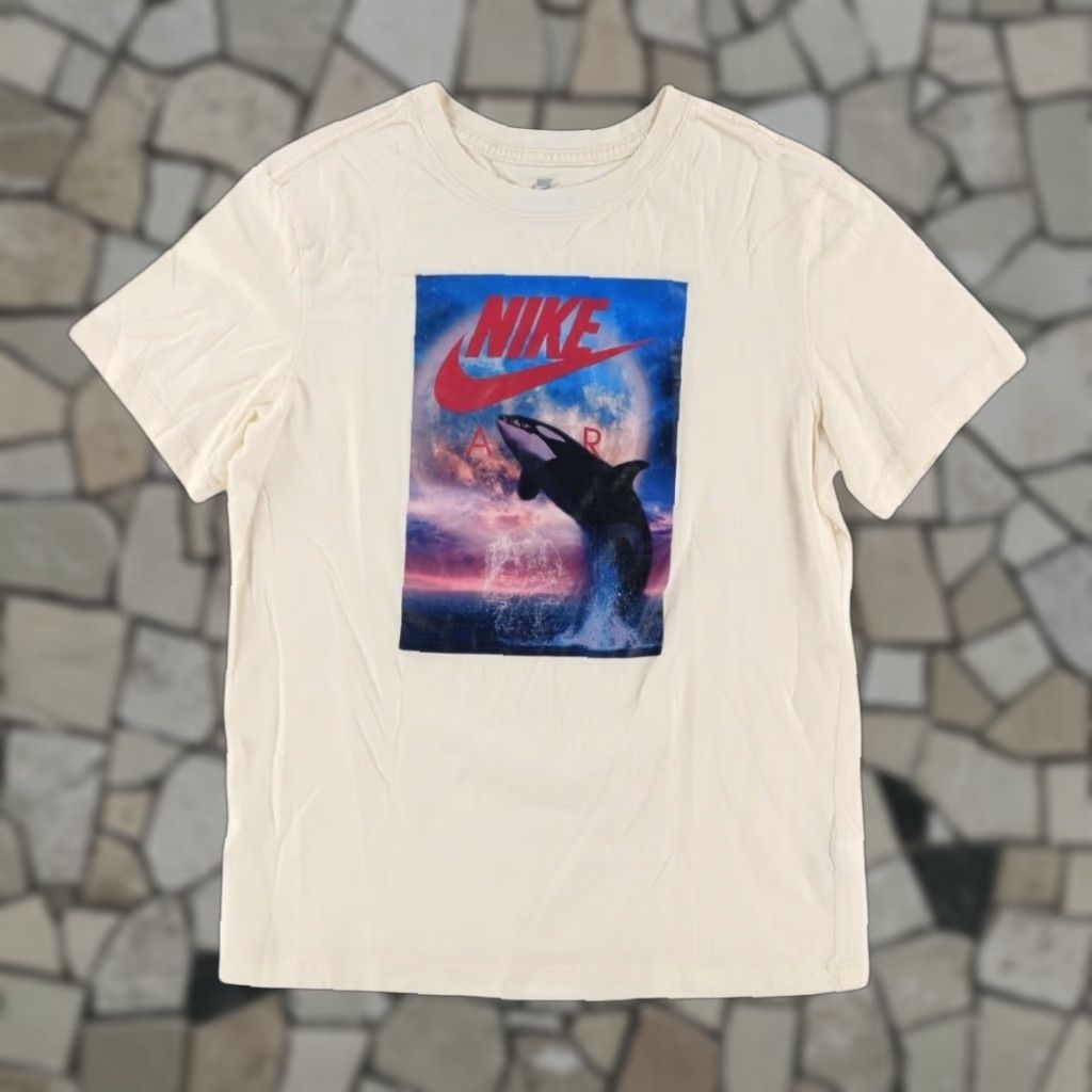 Nike Nike Galaxy Orca Killer Whale Solid T-Shirt Cream Men's M Shirt Size US M / EU 48-50 / 2 - 1 Thumbnail