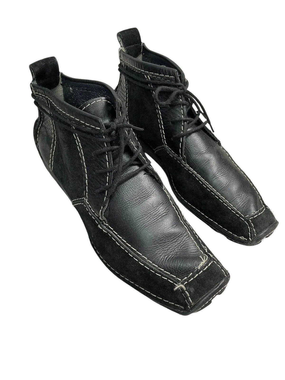 14th Addiction Vintage Black Leather Boots 14th addiction stitching japan Size US 8 / EU 41 - 6 Thumbnail