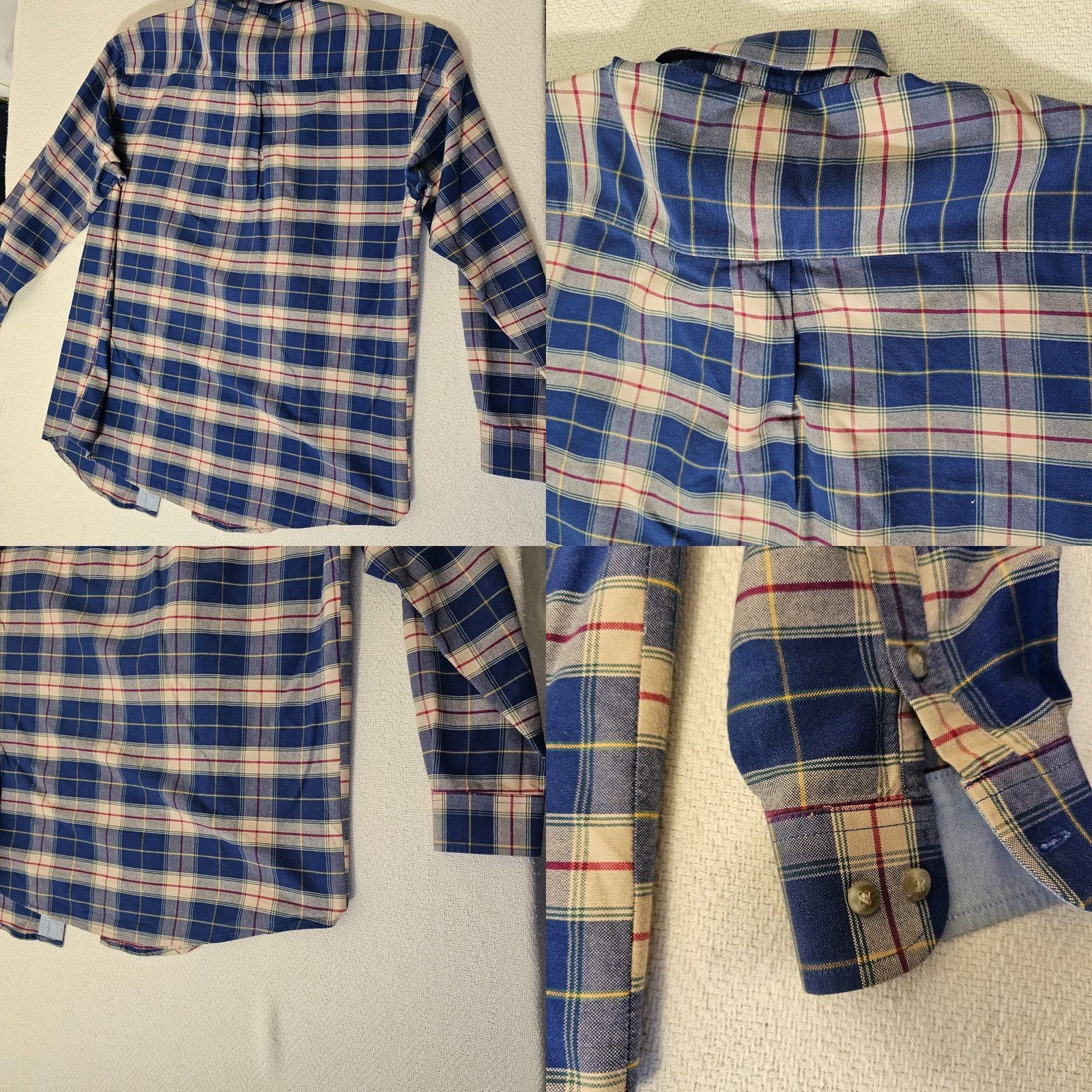 Wrangler Wrangler Twenty X Button-Up Shirt Mens Blue Plaid Western Casual Cotton Long Sleeve Shirt Size US M / EU 48-50 / 2 - 8 Thumbnail