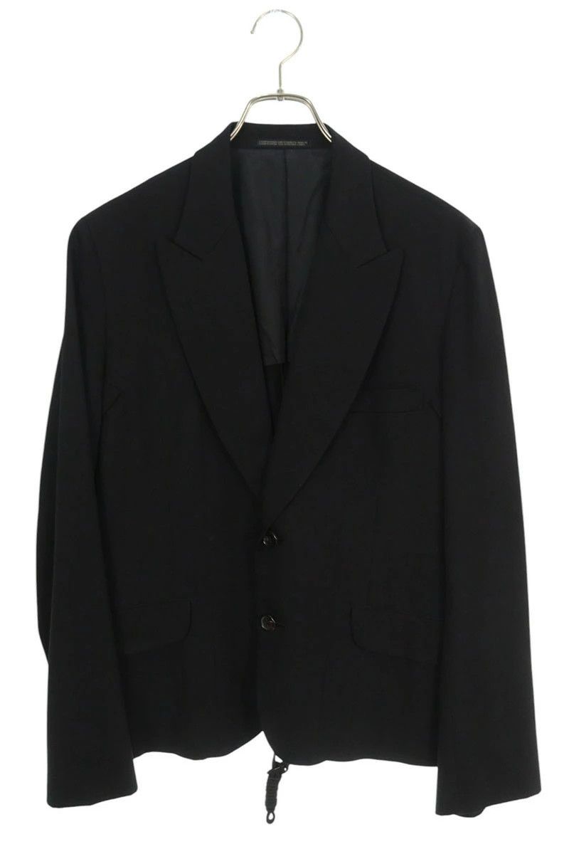 Yohji Yamamoto YOHJI YAMAMOTO POUR HOMME Back lace wool gabardine jacket Size US M / EU 48-50 / 2 - 1 Thumbnail