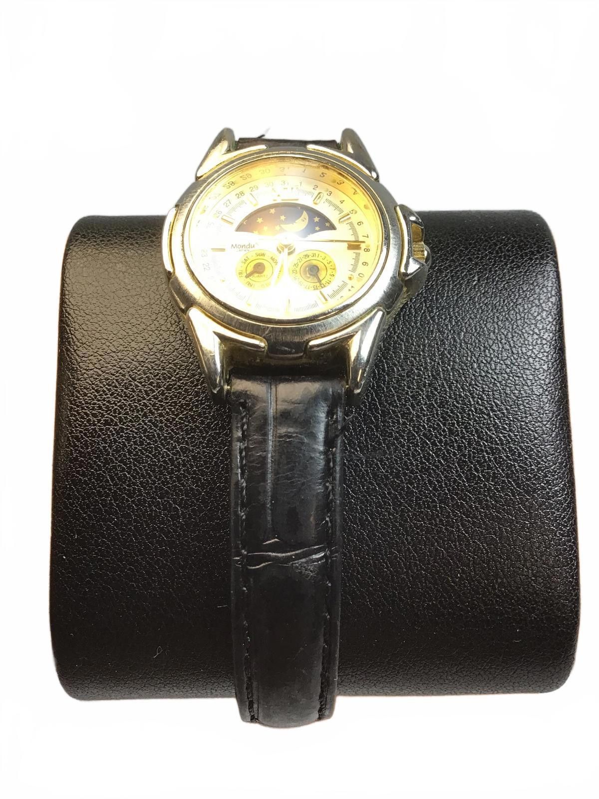 Cheap Monday Mondu Women's Watch with Black Leather Strap and Moon-Sun Size ONE SIZE - 3 Thumbnail