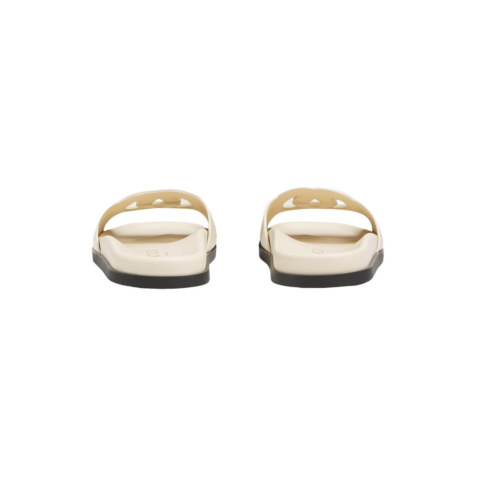 Gucci GUCCI Interlocking G $920 Ivory Leather Sandals New & Authen Size US 9 / IT 39 - 3 Thumbnail