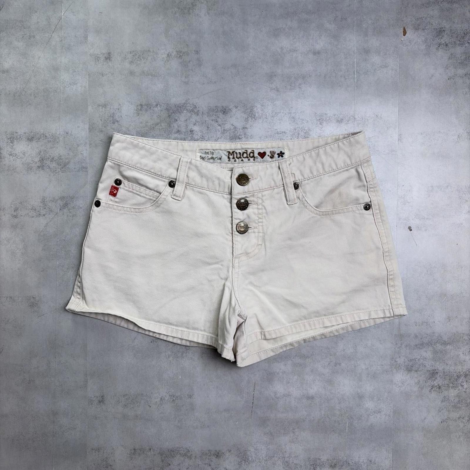 Other Y2K Beige Mudd Grunge Mini Shorts Size 27" / US 4 / IT 40 - 2 Thumbnail