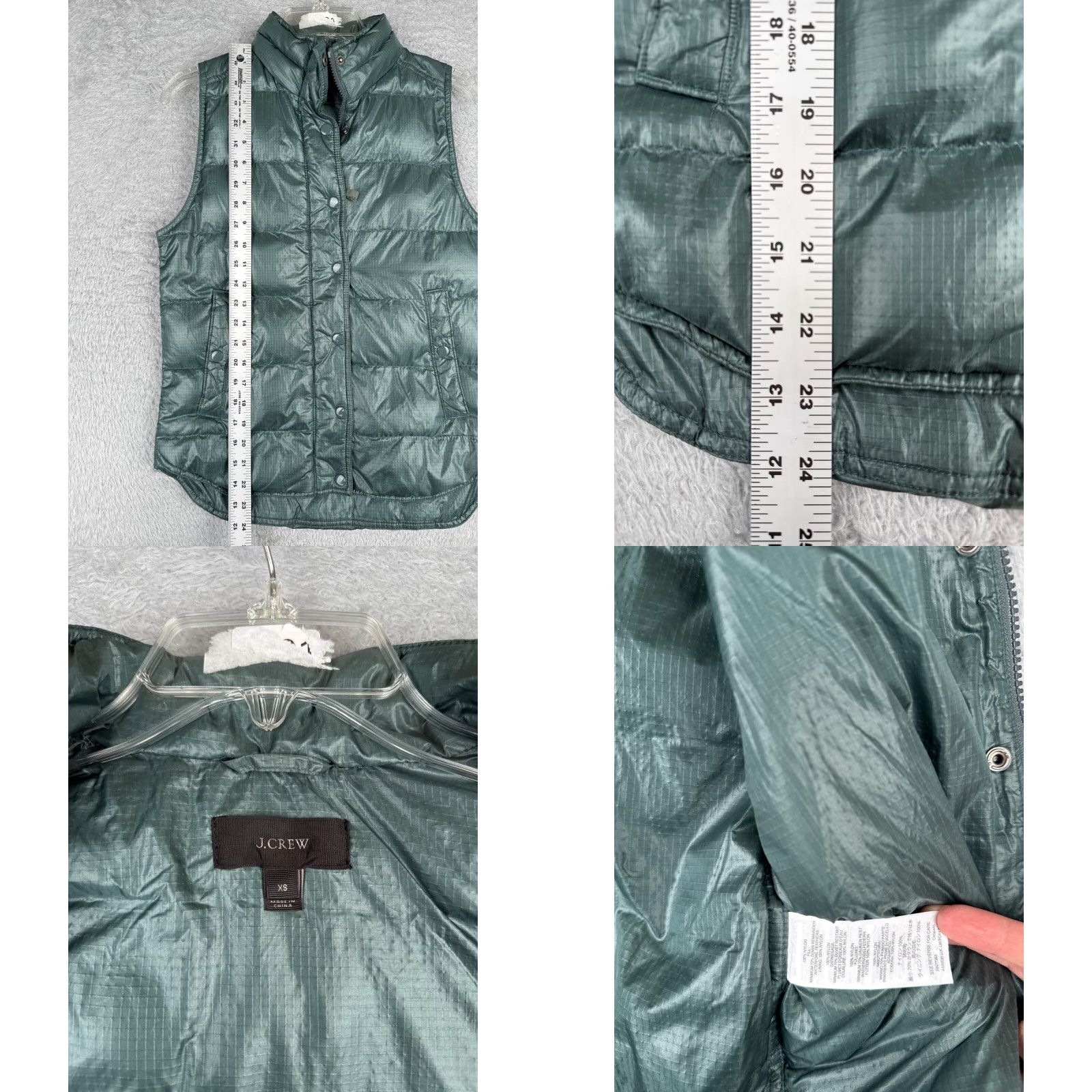 J.Crew J.Crew Vest Womens XS Green Puffer Down Full Zip Pockets Read Textile Shell Quilted Zipper Regular Menus? Size XS / US 0-2 / IT 36-38 - 8 Thumbnail