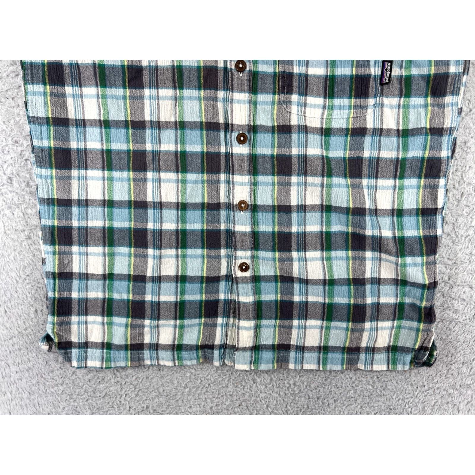 Patagonia Patagonia Shirt Mens Medium Blue Green Plaid Button Up 100% Cotton Pocket Button-Down Long Sleeve Mens Regular Cotton Shirt Size US M / EU 48-50 / 2 - 5 Thumbnail