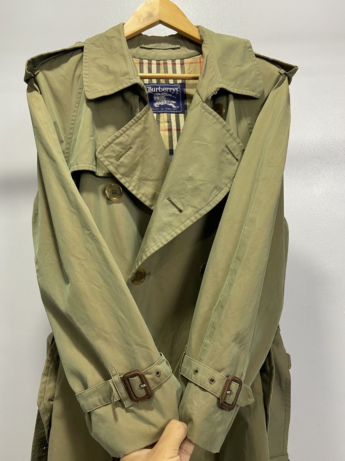 Burberry Vintage Burberrys Nova check Trench Coat Made in England Size US M / EU 48-50 / 2 - 7 Thumbnail