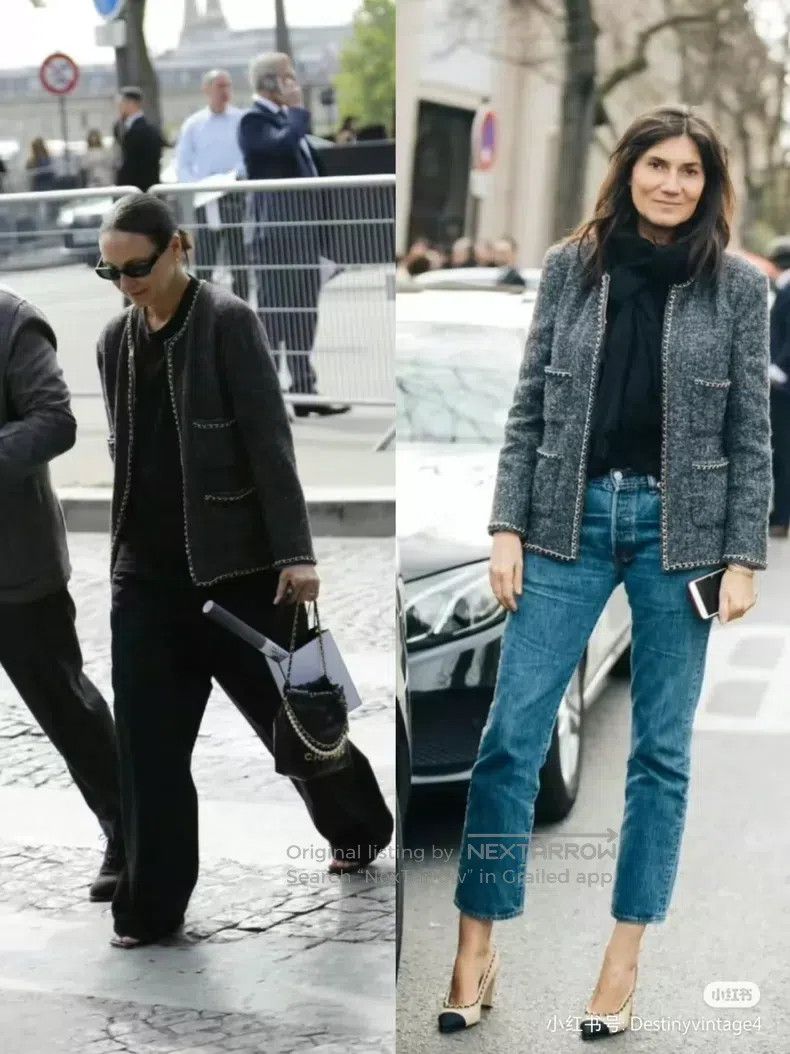 Chanel Chanel 19 Autumn and Winter Preview Series Grey Chain Jack Size S / US 4 / IT 40 - 2 Thumbnail