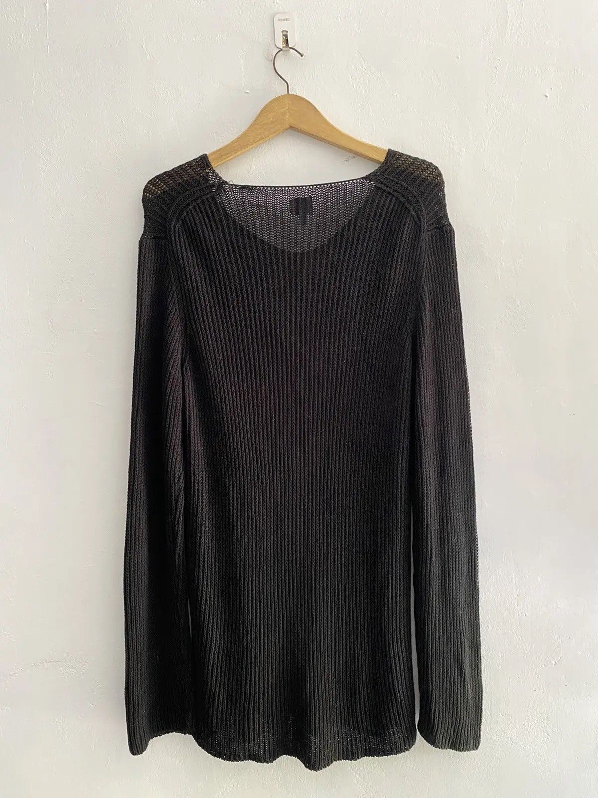 Armani 2000s armani grunge fishnet sweatshirt Size US L / EU 52-54 / 3 - 2 Thumbnail