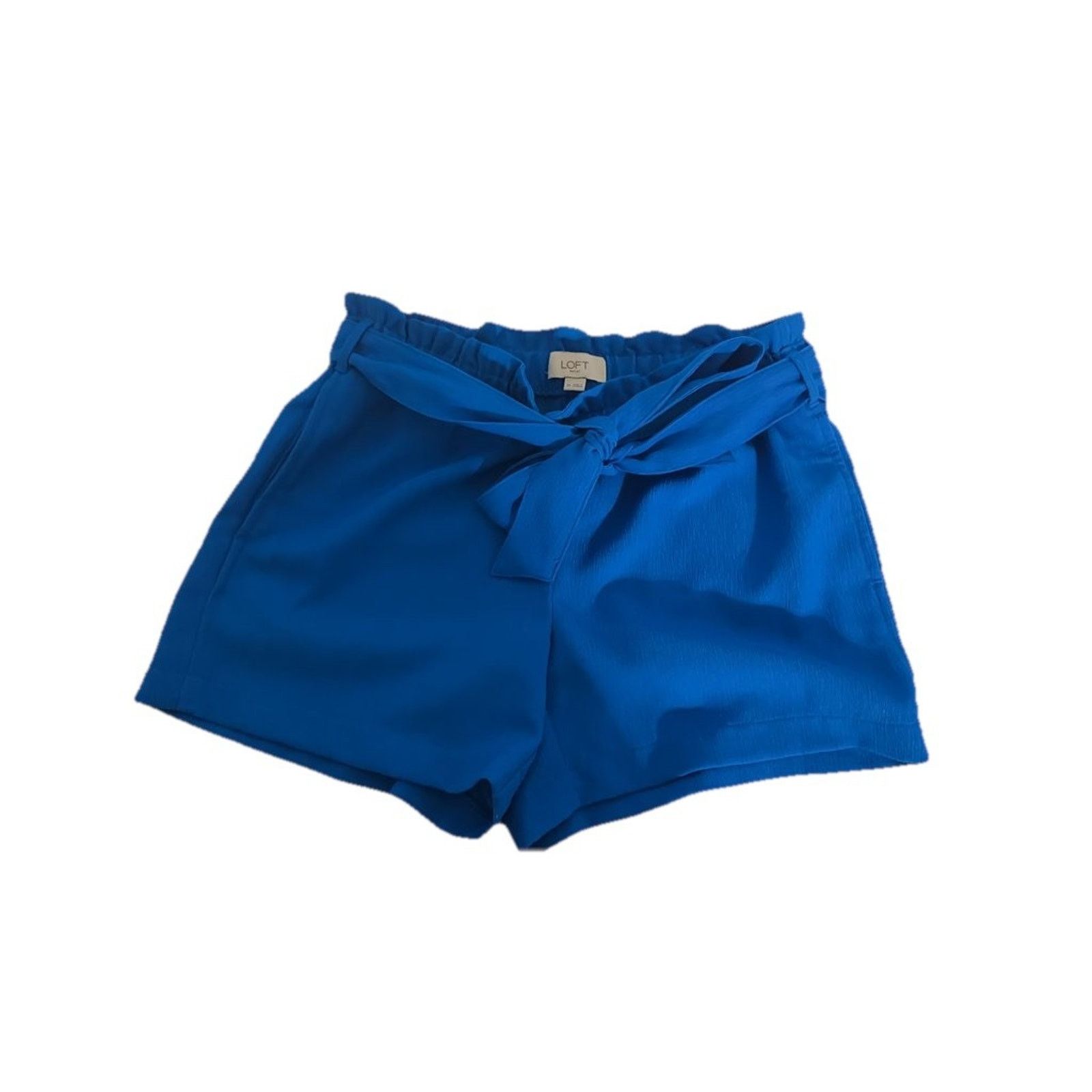 Loft LOFT Blue Waist Tie-Front Shorts with pockets Size XS Size 26" / US 2 / IT 38 - 1 Thumbnail