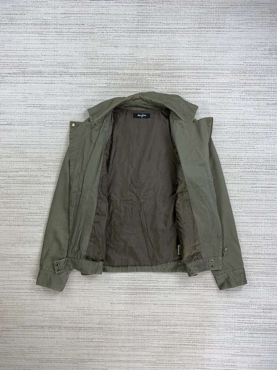 Japanese Brand × Le Grande Bleu (L.G.B.) × Vintage Vtg Japanese Brand Khaki Green Double Collar Cotton Jacket Size US M / EU 48-50 / 2 - 7 Thumbnail