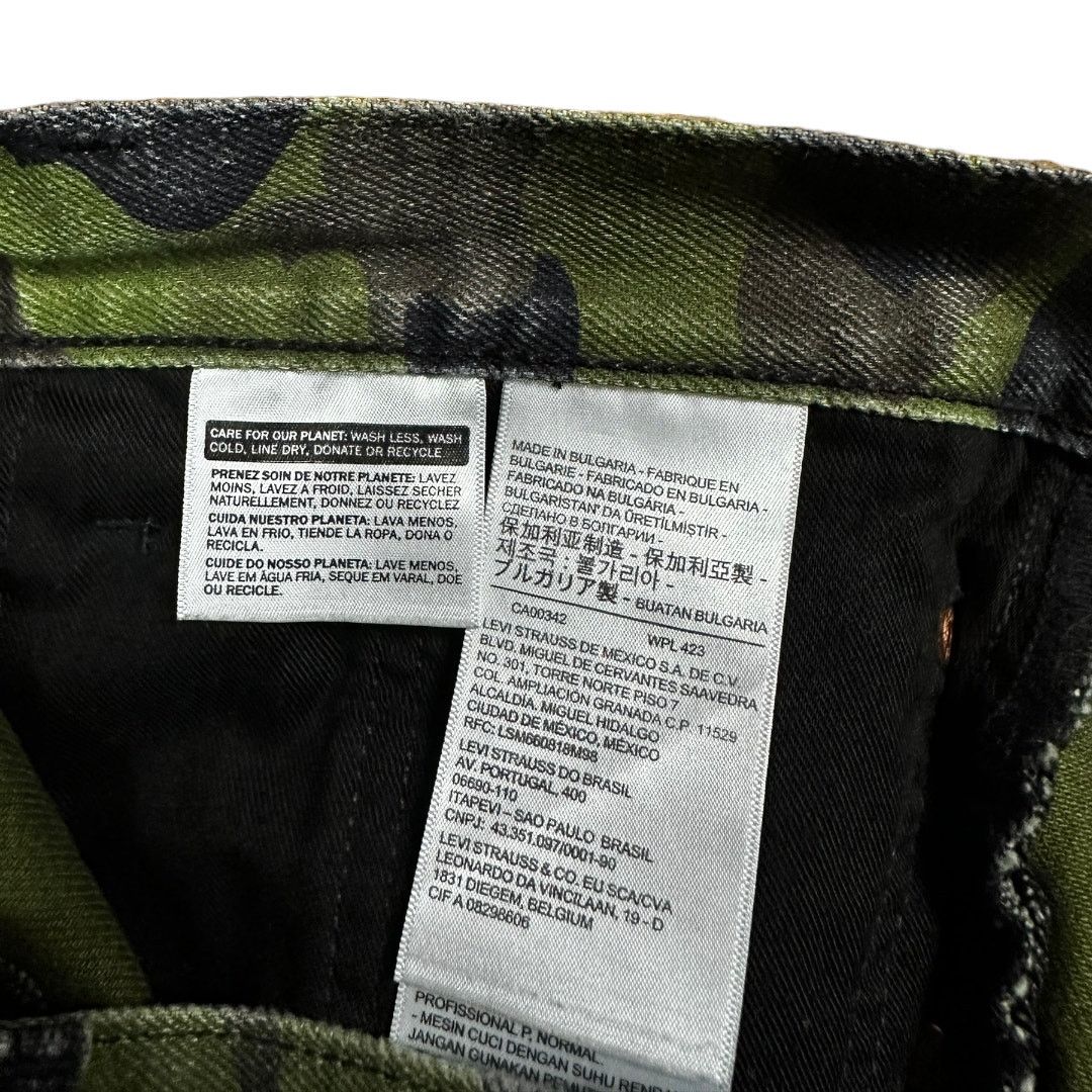 Bape 31" X 32" Bape Levis Green Camo Print Denim Jeans Size US 31 - 5 Thumbnail