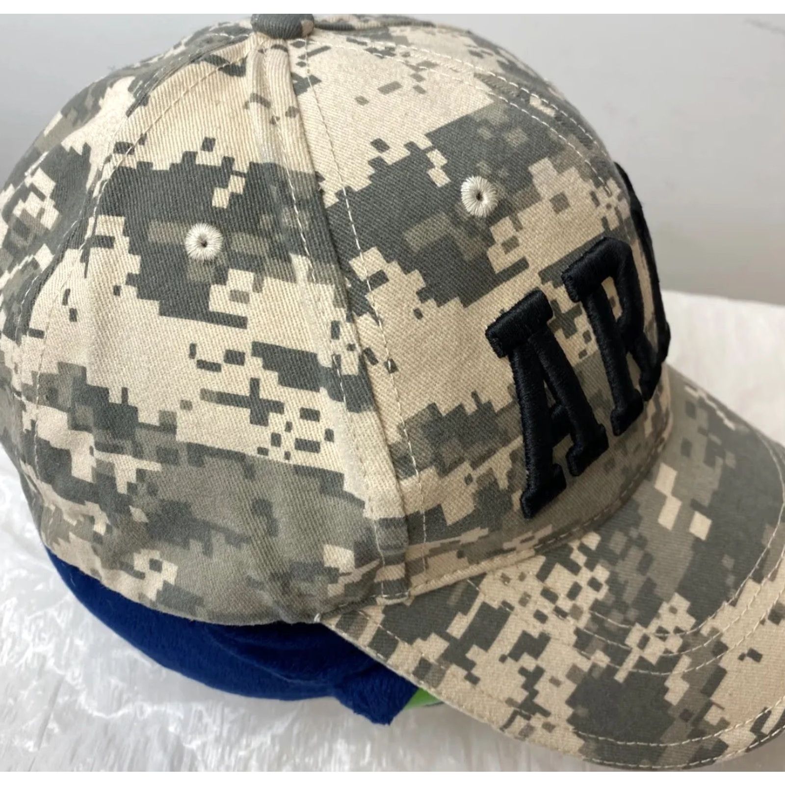 Bally VINTAGE US Army Embroidered Ball Cap Hat Infantry Airborne Cavalry ACU Camo Adjustable Adult One Size ACU Digital Camo Men H22 Size ONE SIZE - 3 Thumbnail