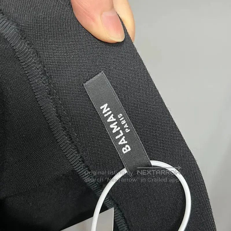 Balmain Balmain Black Wool Casual Pants for Women . Size 33" - 3 Thumbnail