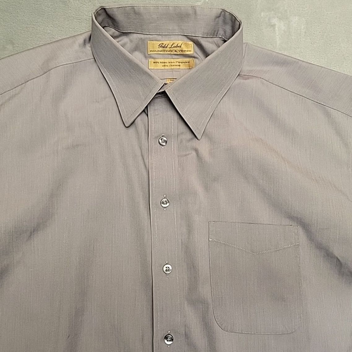roundtree and yorke gold label dress shirts Advance Shirt No Iron TALL 20 36-37 Look as neat and professional at the end of the day Shirts | Purple Gold Label