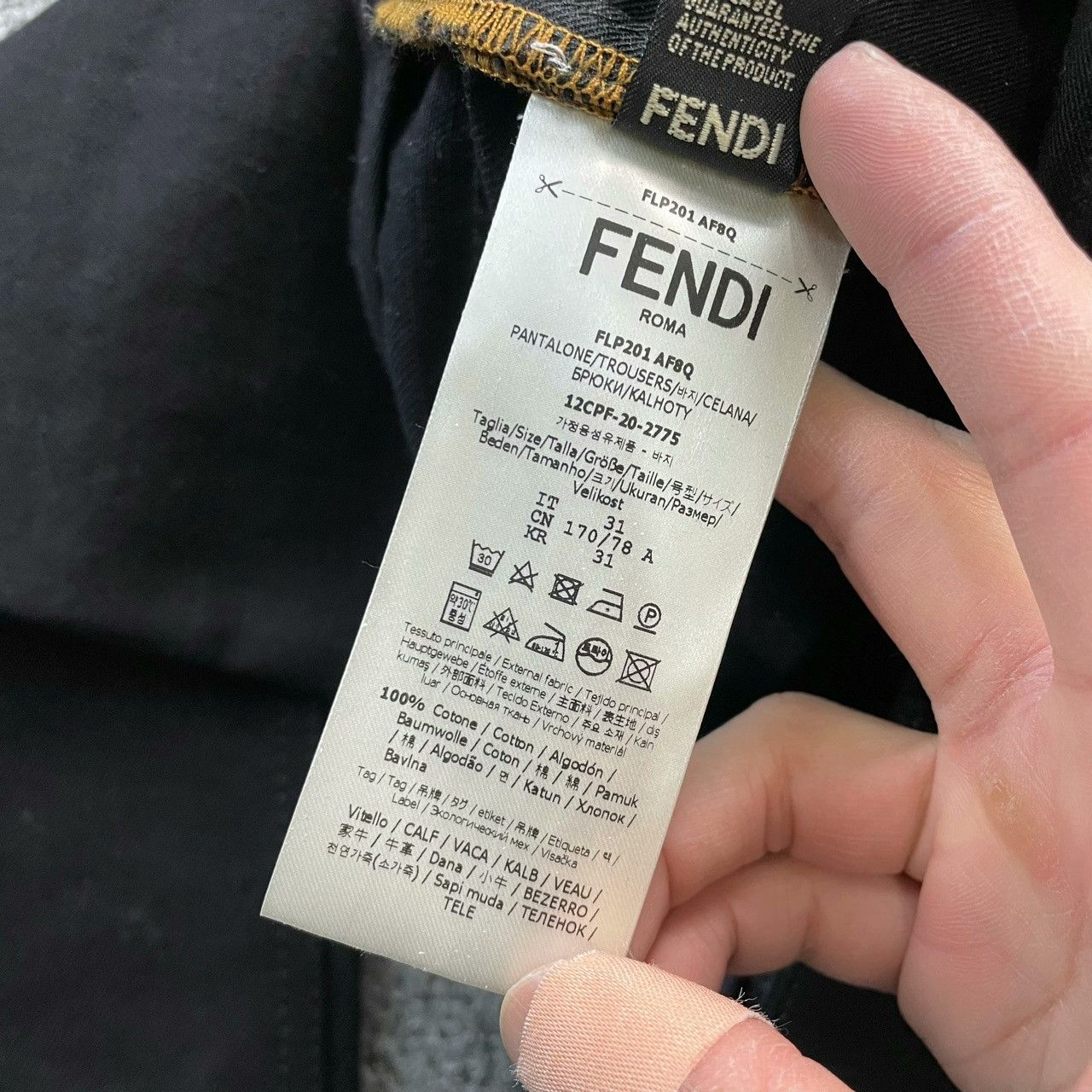 Fendi FENDI Black Jeans Size 31 Size US 31 - 4 Thumbnail