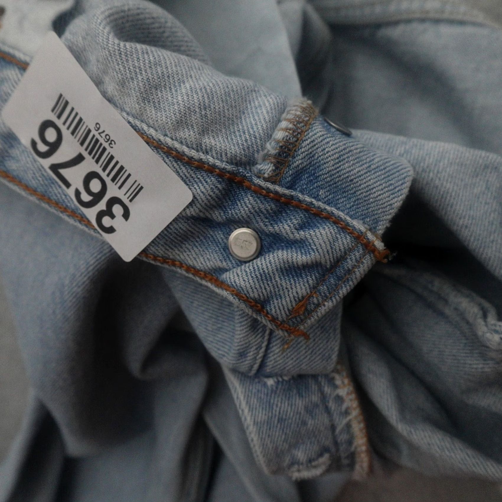 Levi's Vintage Levis 501 Jeans Mens 38 (38X30) Light Blue Denim Button Fly Straight Size US 38 / EU 54 - 7 Thumbnail