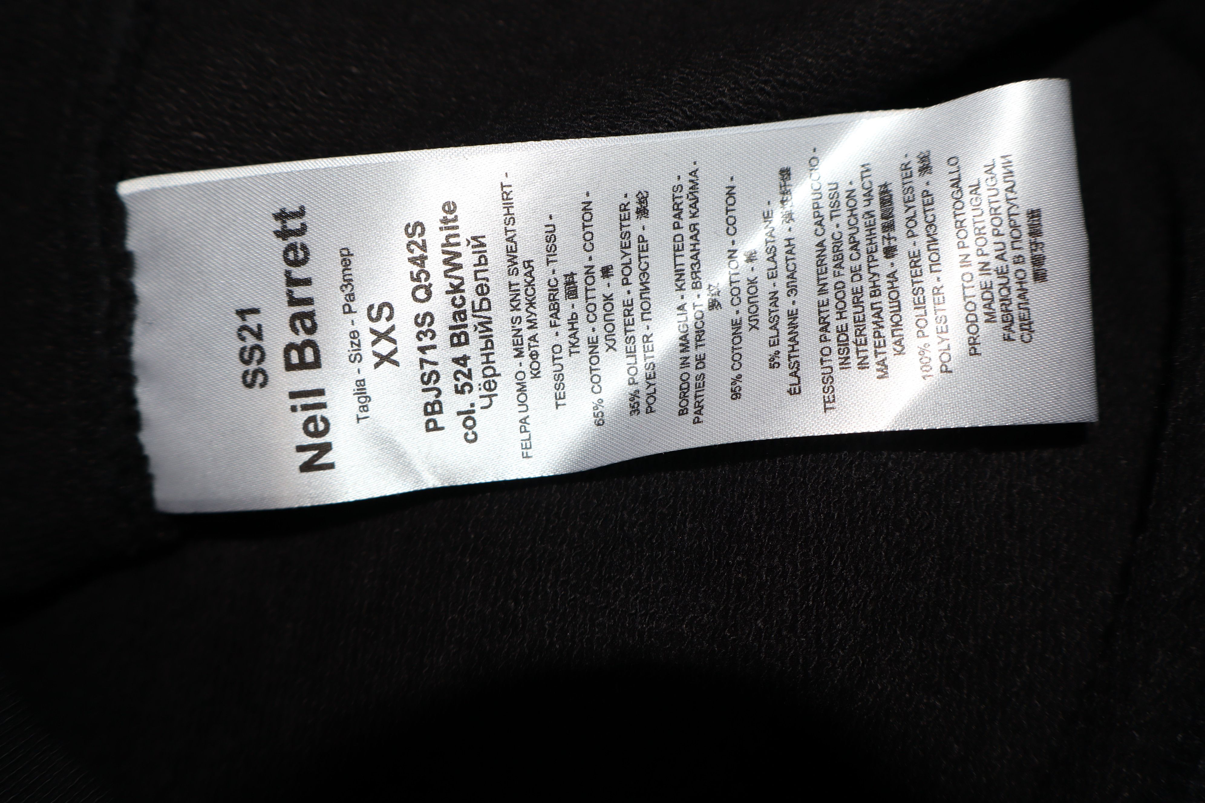 Neil Barrett Oversized hooded t-shirt Size US XXS / EU 40 - 9 Thumbnail