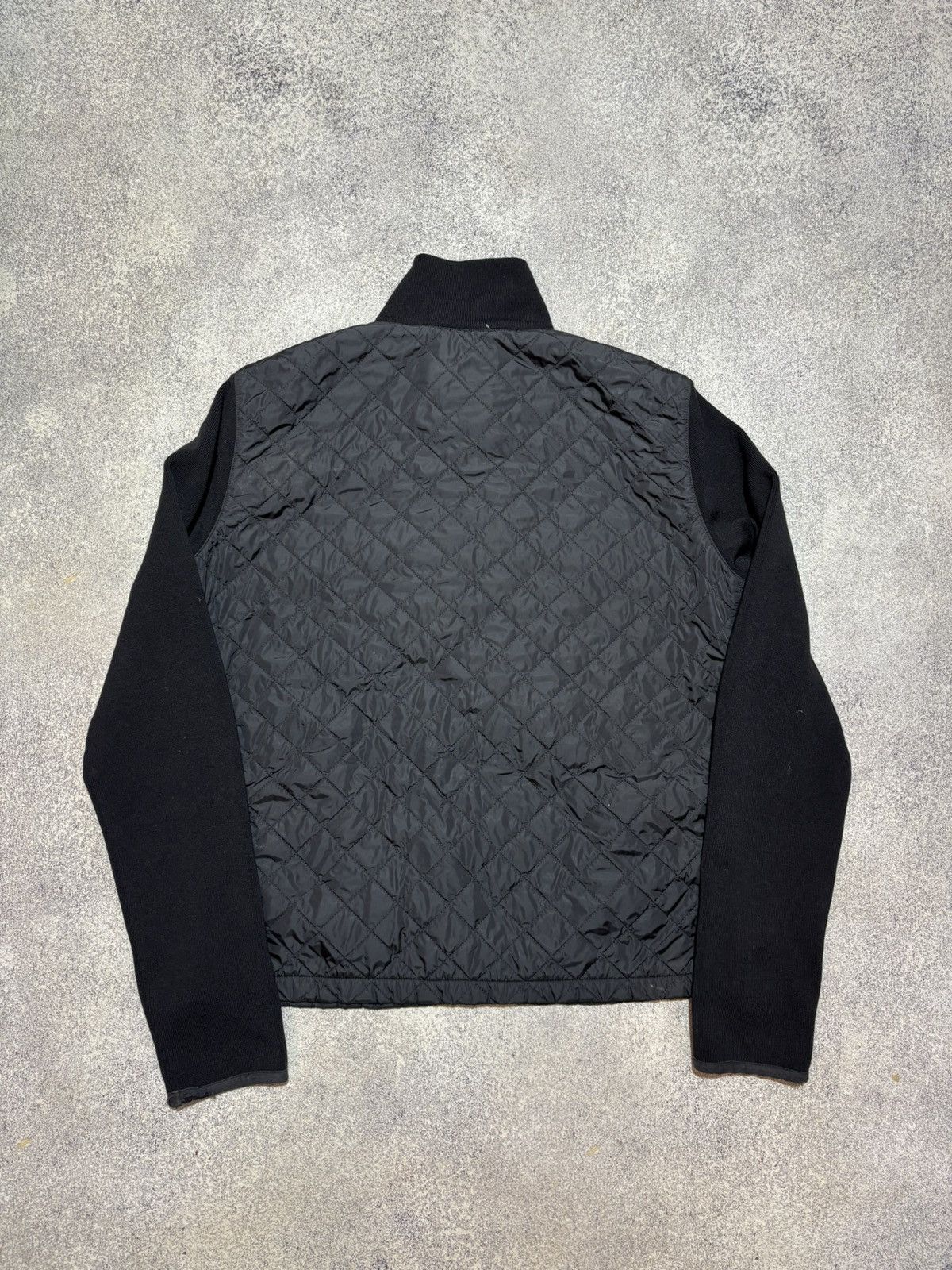 Prada Prada Nylon Jacket Quilted Knit Switching Wool 52 Black Size US XL / EU 56 / 4 - 8 Thumbnail