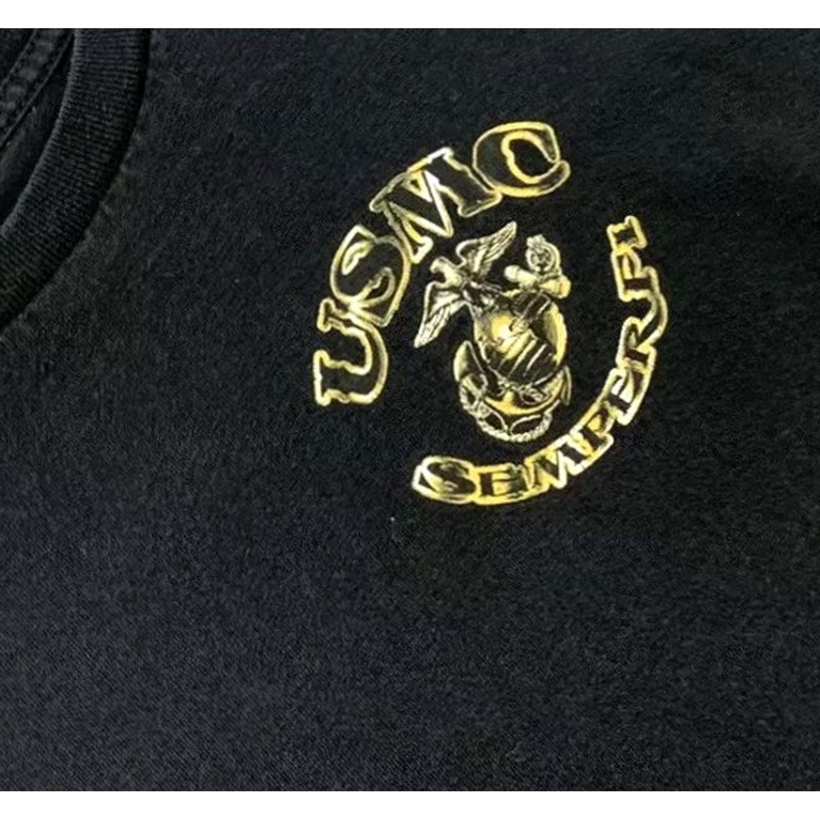 Vintage VINTAGE USMC Marine Bulldogs 3D Graphic T Shirt Black Small Mens Size US S / EU 44-46 / 1 - 3 Thumbnail