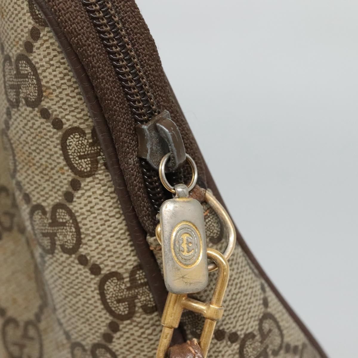 Gucci GUCCI GG Supreme Shoulder Bag Pvc Beige Brown Gold 97 02 068 Size ONE SIZE - 14 Thumbnail