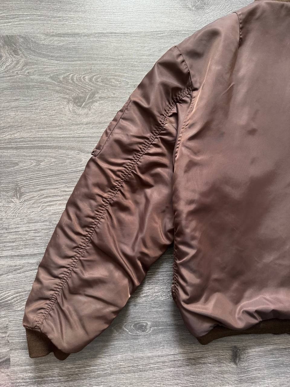 Japanese Brand Riot Riot Vintage Brown Bomber Jacket Ma 1 USAF Military Size US XL / EU 56 / 4 - 4 Thumbnail