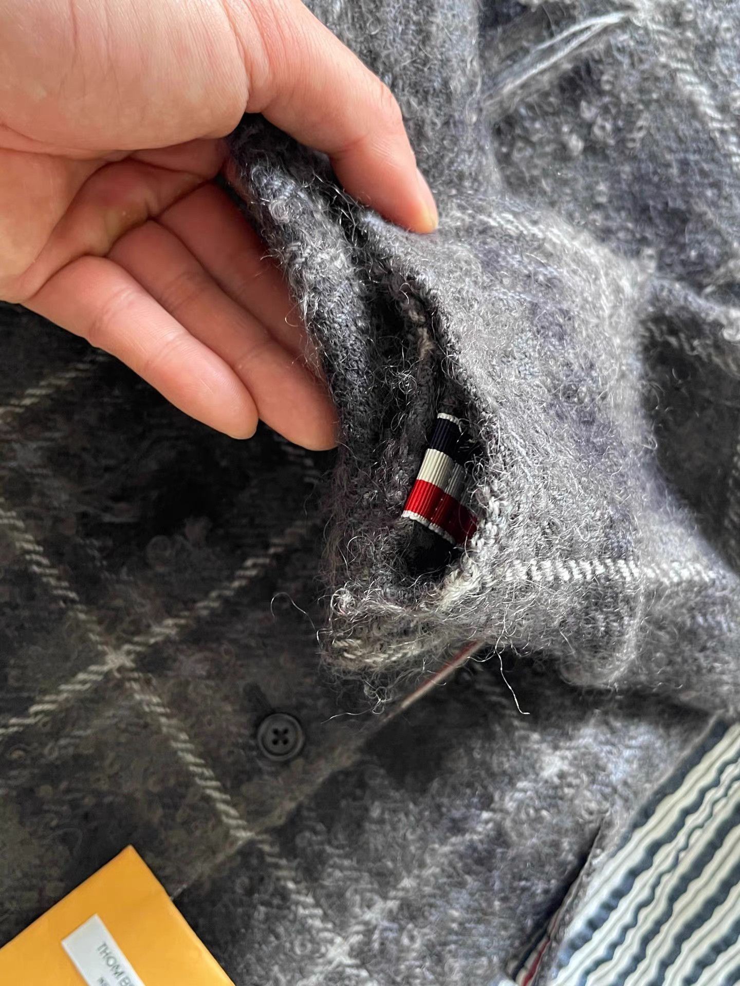 Thom Browne Gray Plaid Frayed Detail Long Coat - M Size US M / EU 48-50 / 2 - 5 Thumbnail