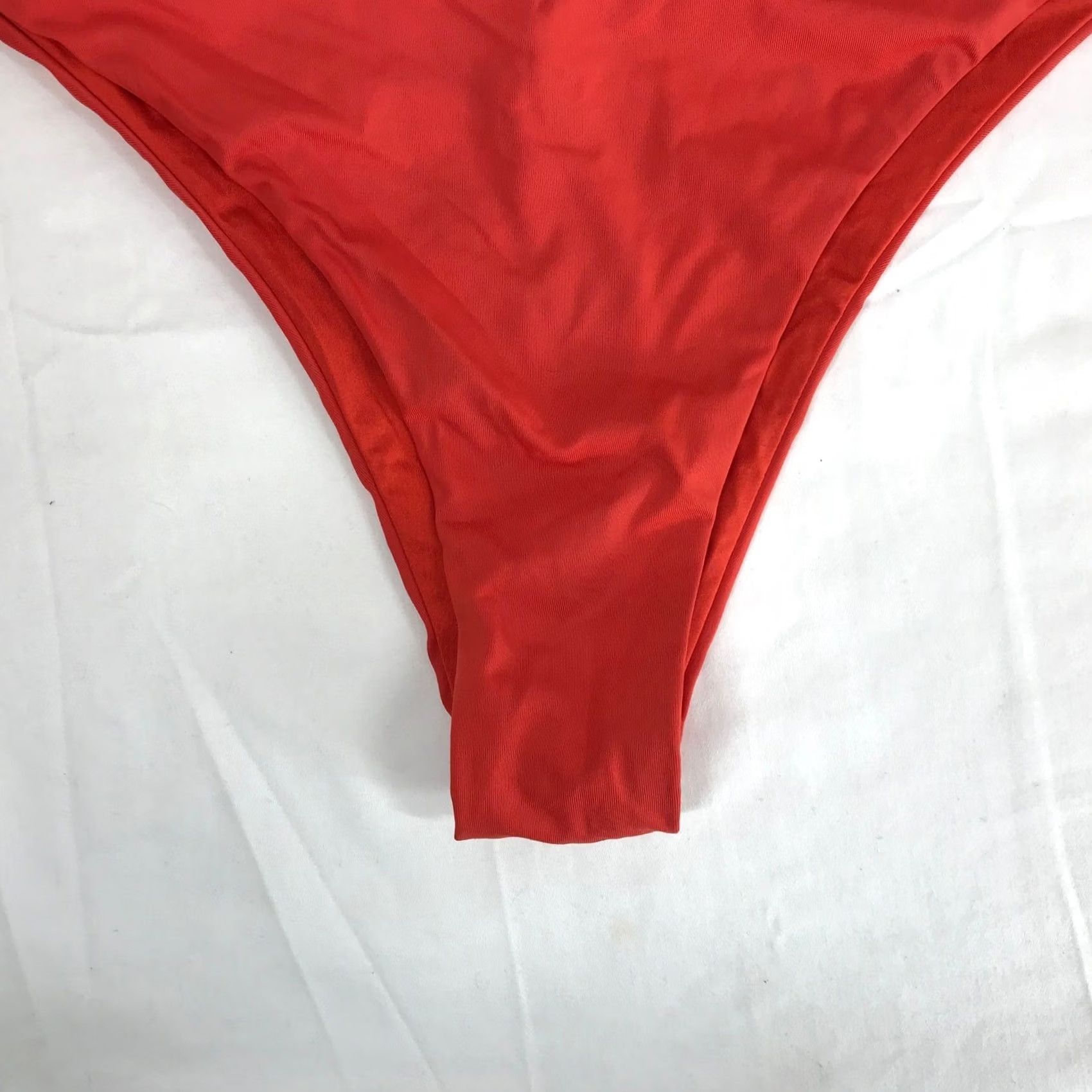 Vintage V-Waist Bikini Bottom Red High Cut Cheeky Swim Bottom S Womens We Wore What Size 28" / US 6 / IT 42 - 2 Thumbnail