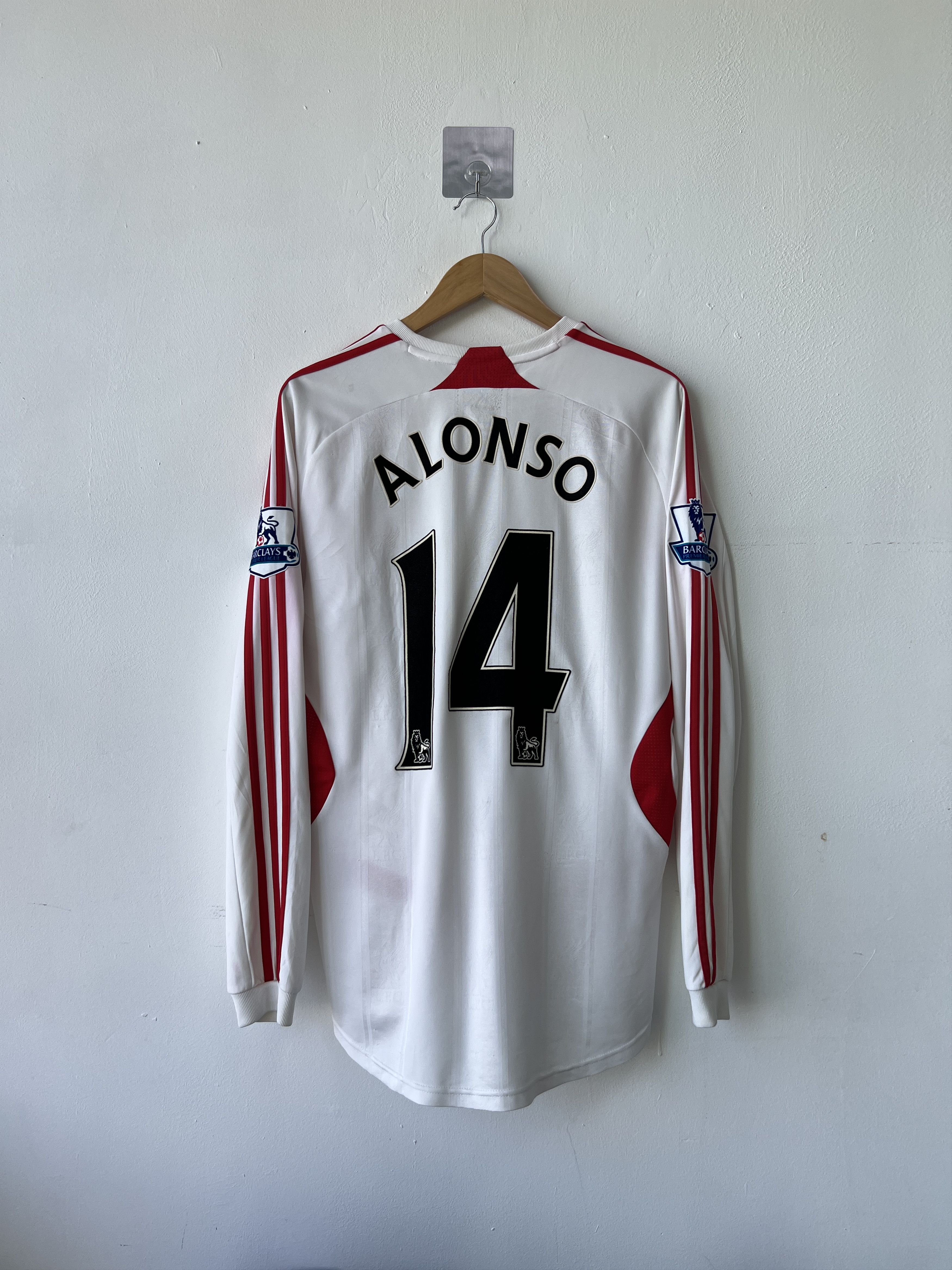 Adidas (M fits L) Liverpool 2007-08 Away Long Sleeve Kit Alonso #14 Size US L / EU 52-54 / 3 - 1 Thumbnail
