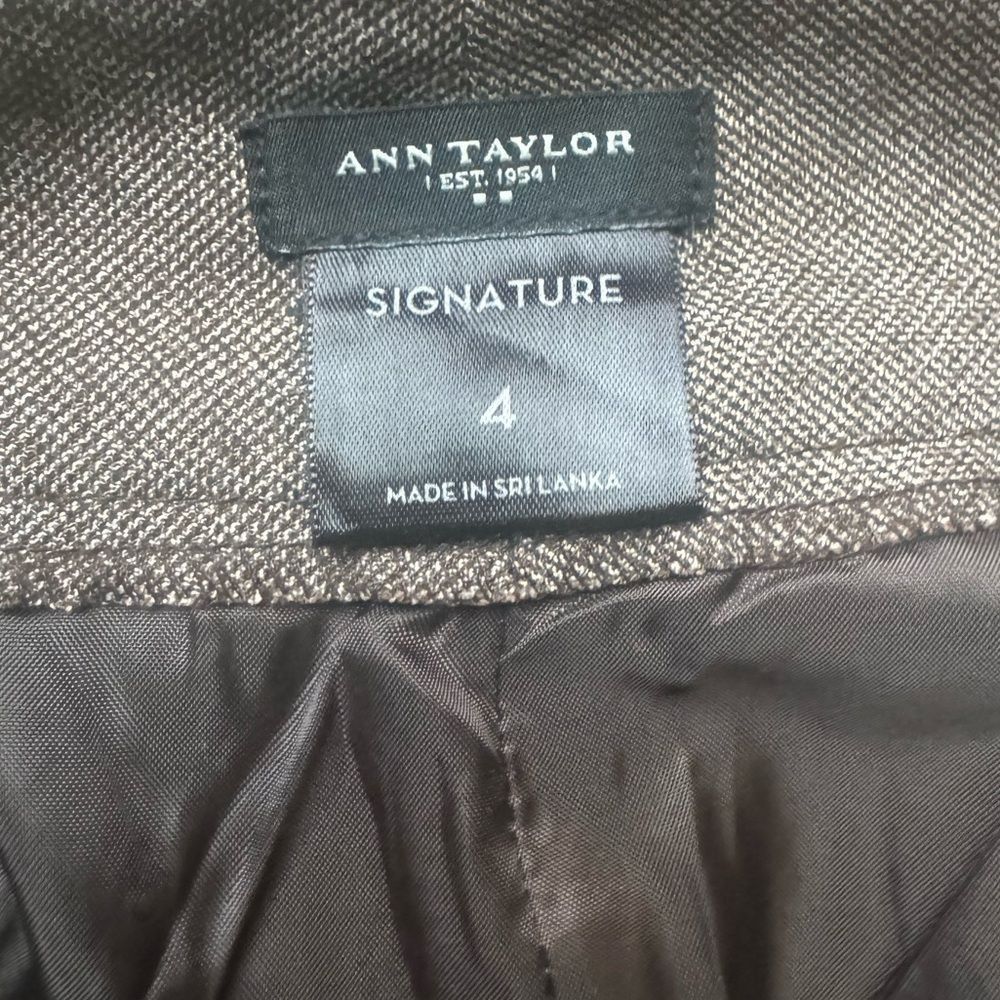 Ann Taylor Ann Taylor Brown Signature Pants Women’s Size 4 Lined Work T Size 27" / US 4 / IT 40 - 3 Thumbnail