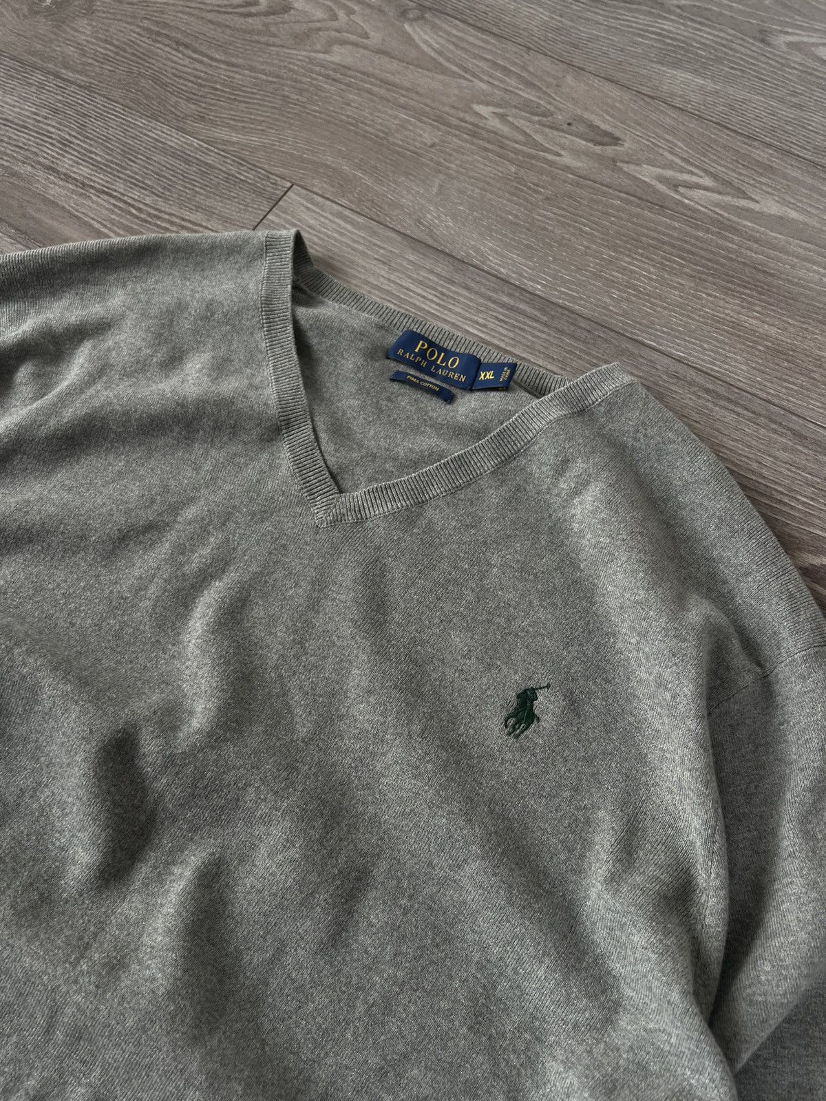 Designer × Polo Ralph Lauren ‼️Vintage Casual Polo Ralph Lauren RRL V Neck Knit Sweater‼️ Size US XXL / EU 58 / 5 - 14 Thumbnail