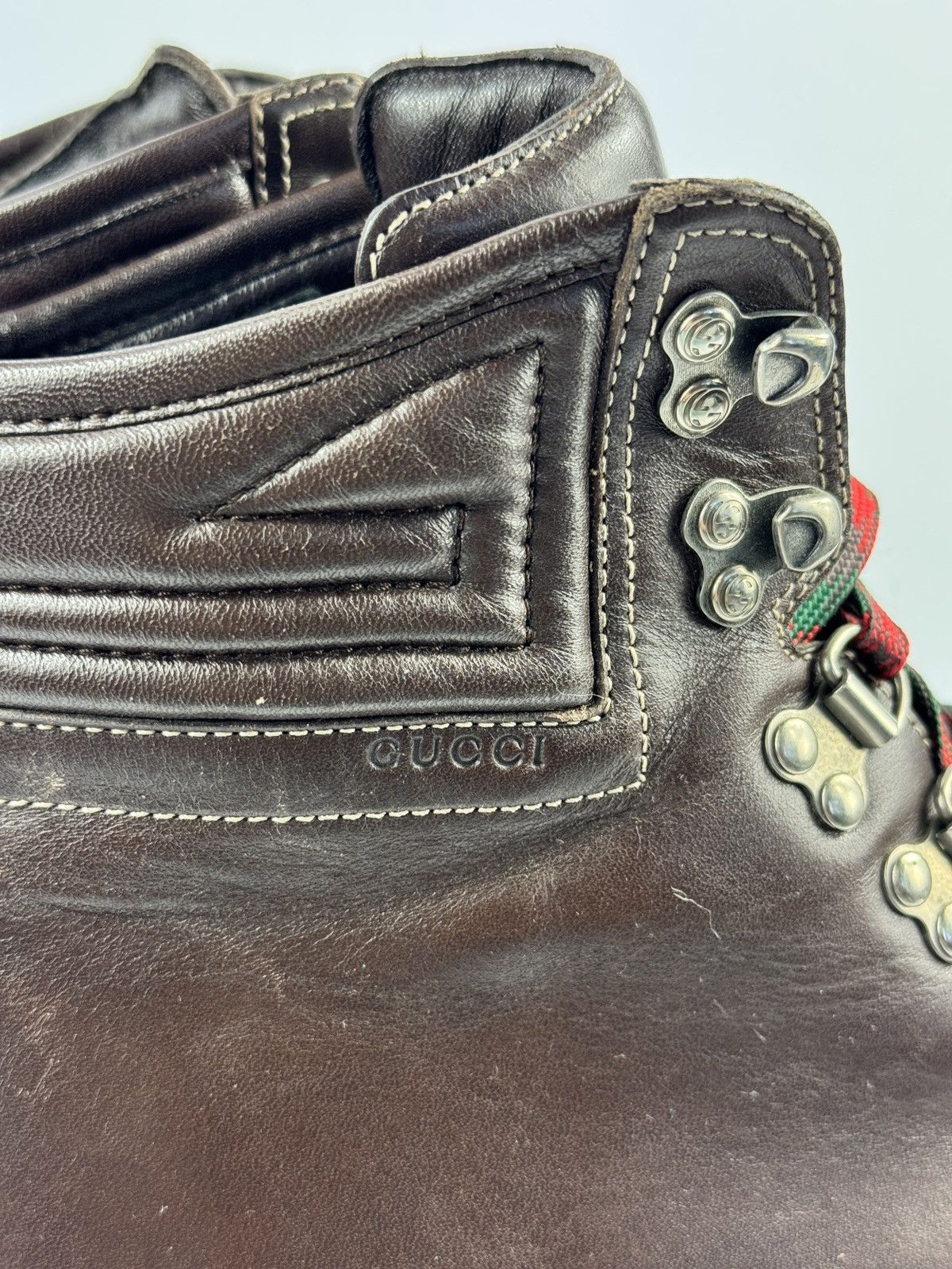 Gucci GUCCI LEATHER HIKING BOOTS Size US 9.5 / EU 42-43 - 12 Thumbnail
