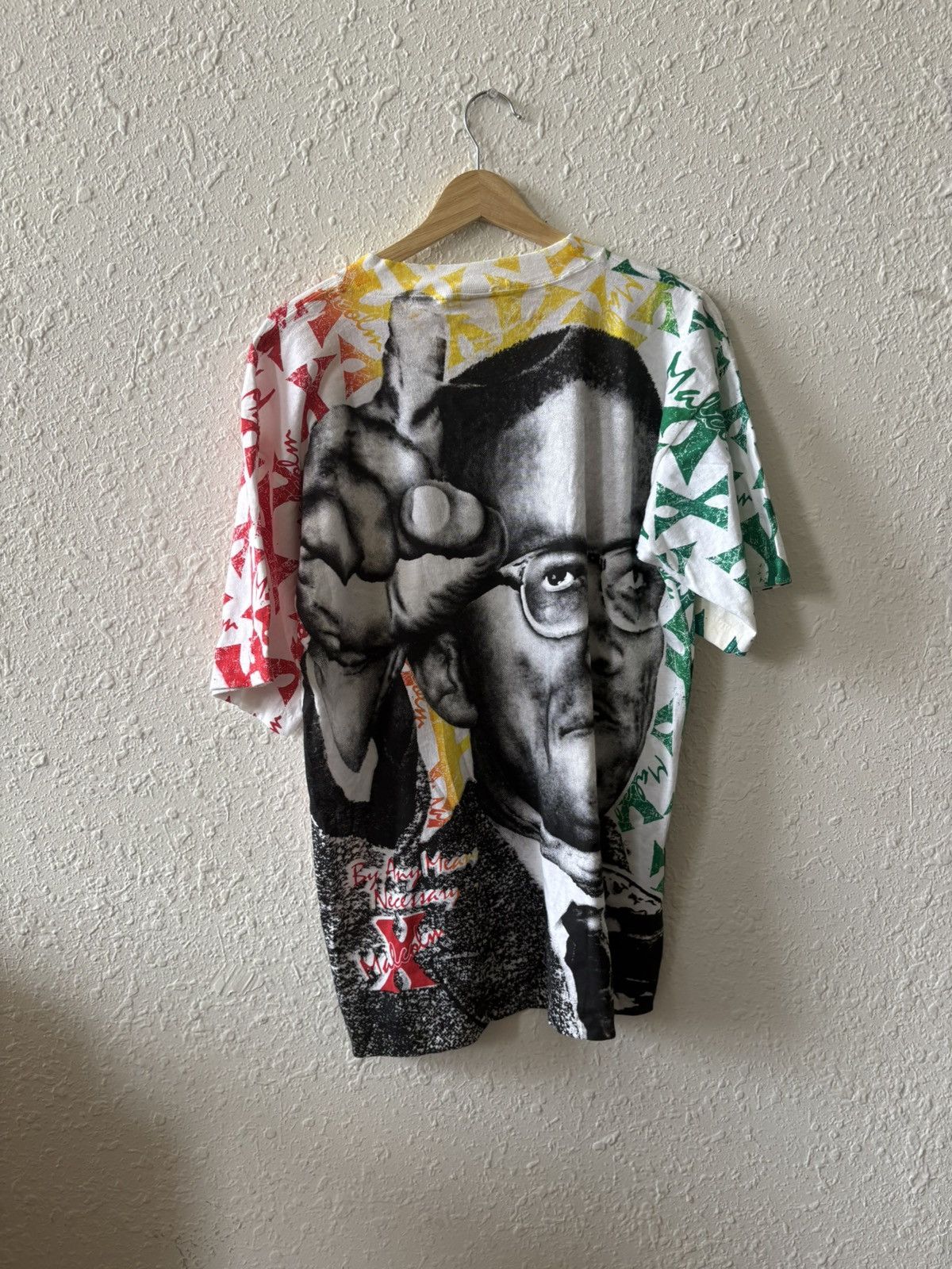 Vintage MALCOLM X AOP T SHIRT Size US L / EU 52-54 / 3 - 3 Thumbnail