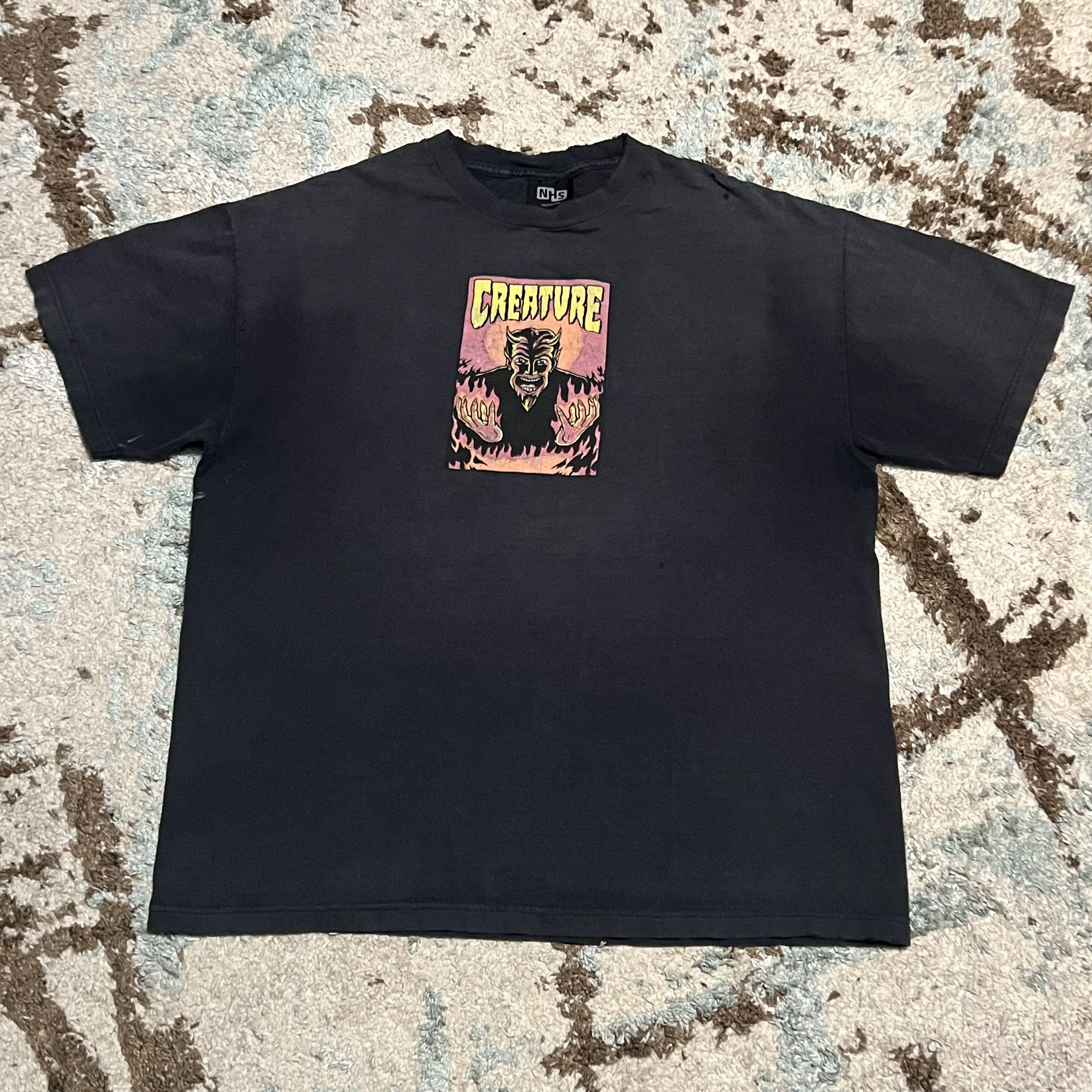 Flip Skateboards × Girl Skateboards × Vintage Vintage Creature Skateboards Devil Shirt Size L/XL Faded 90s Size US L / EU 52-54 / 3 - 2 Thumbnail