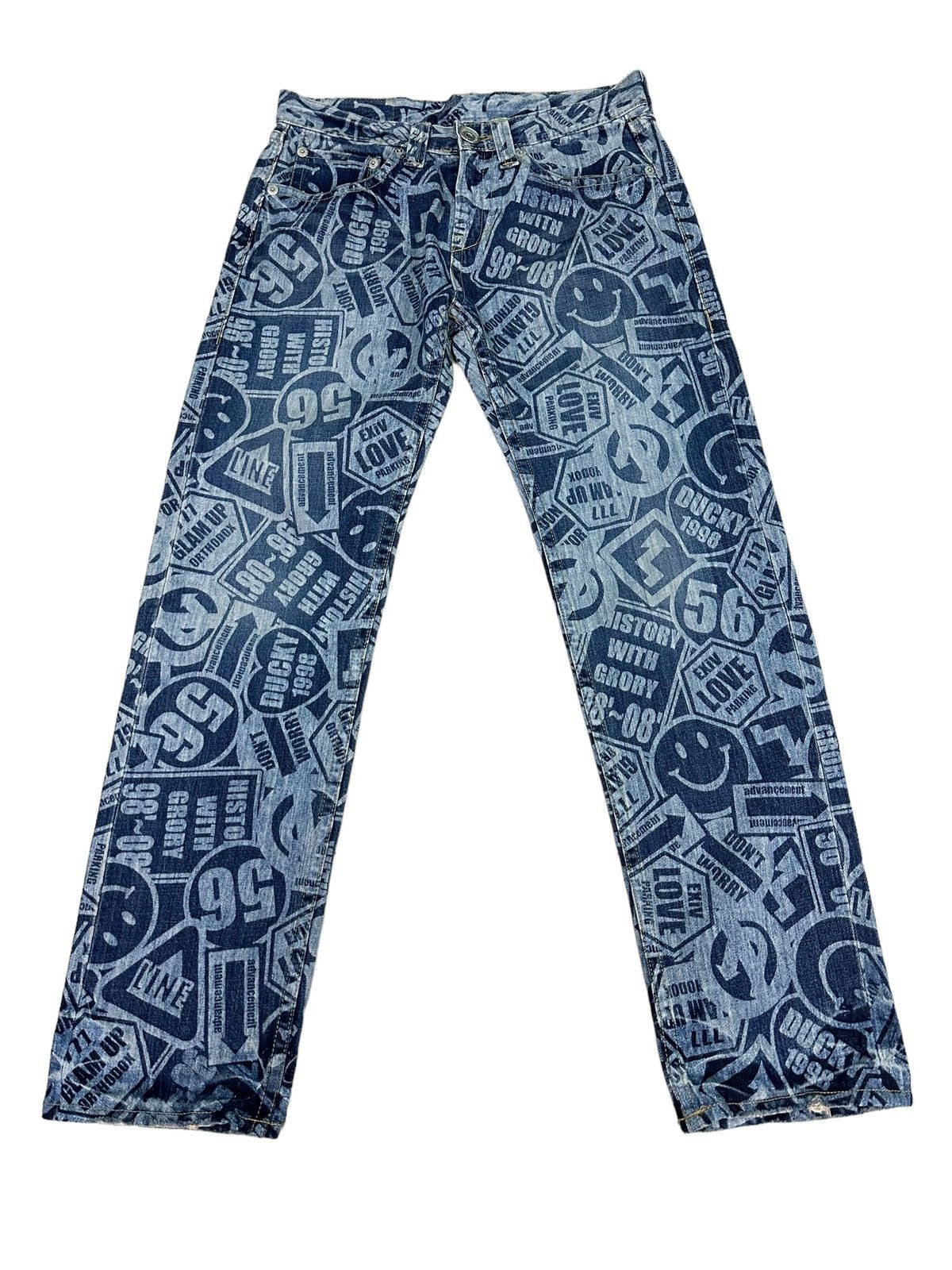 Japanese Brand CO&LU PRINTED DENIM JEANS Size US 32 / EU 48 - 2 Thumbnail