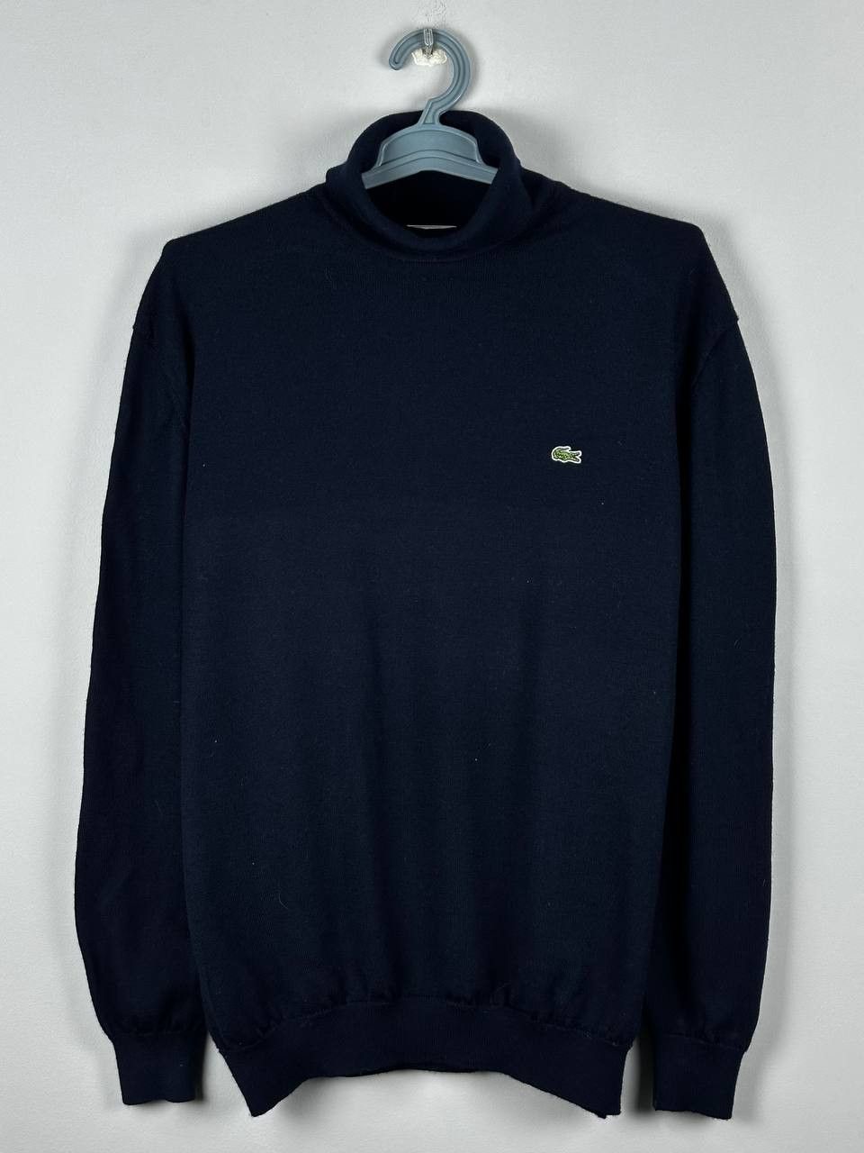 Lacoste Vintage Lacoste Wool Navy Turtleneck Sweater Size US XL / EU 56 / 4 - 2 Thumbnail