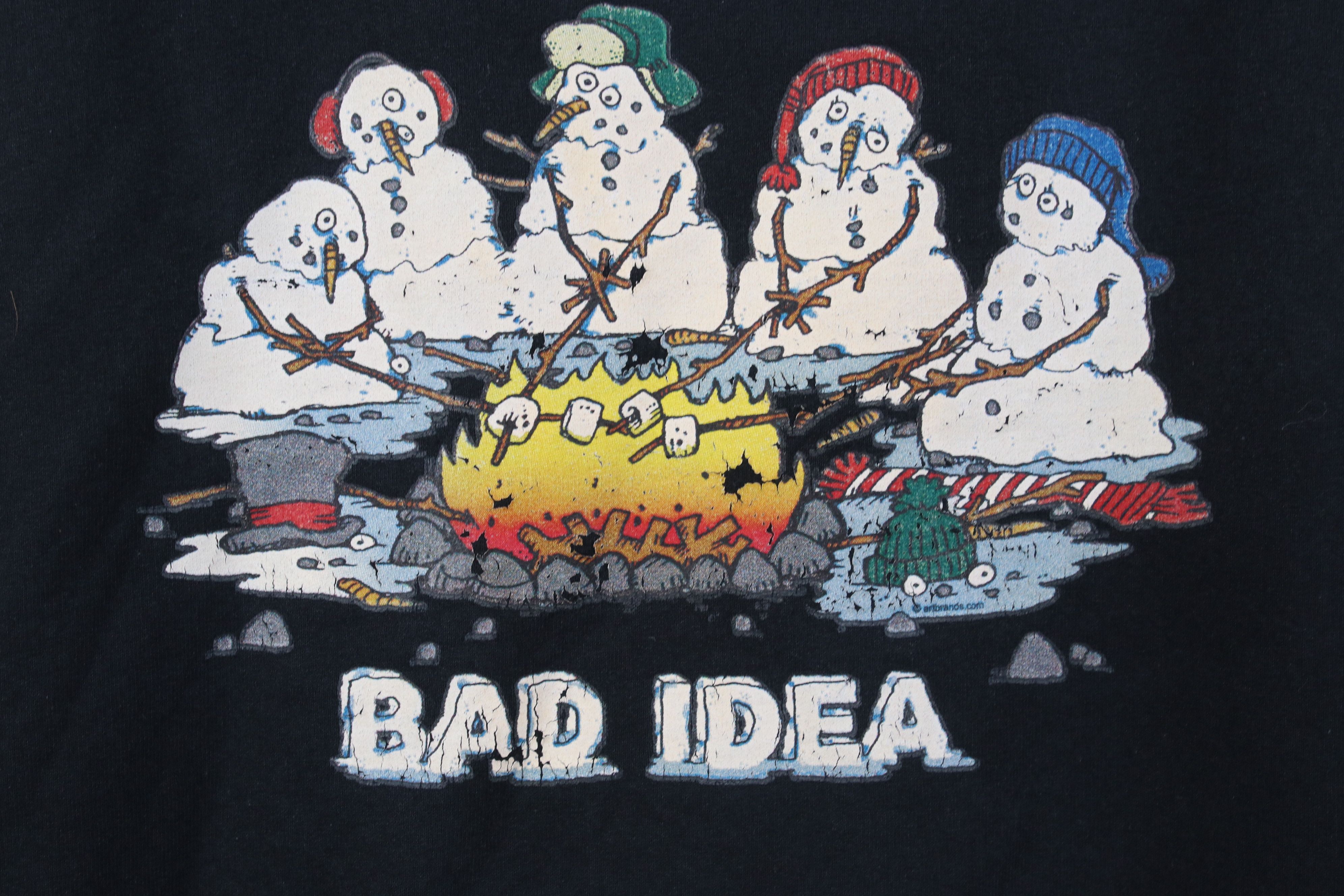 Vintage Vintage Christmas Snowman Fire Bad Idea Crewneck Sweatshirt Size US XL / EU 56 / 4 - 4 Thumbnail