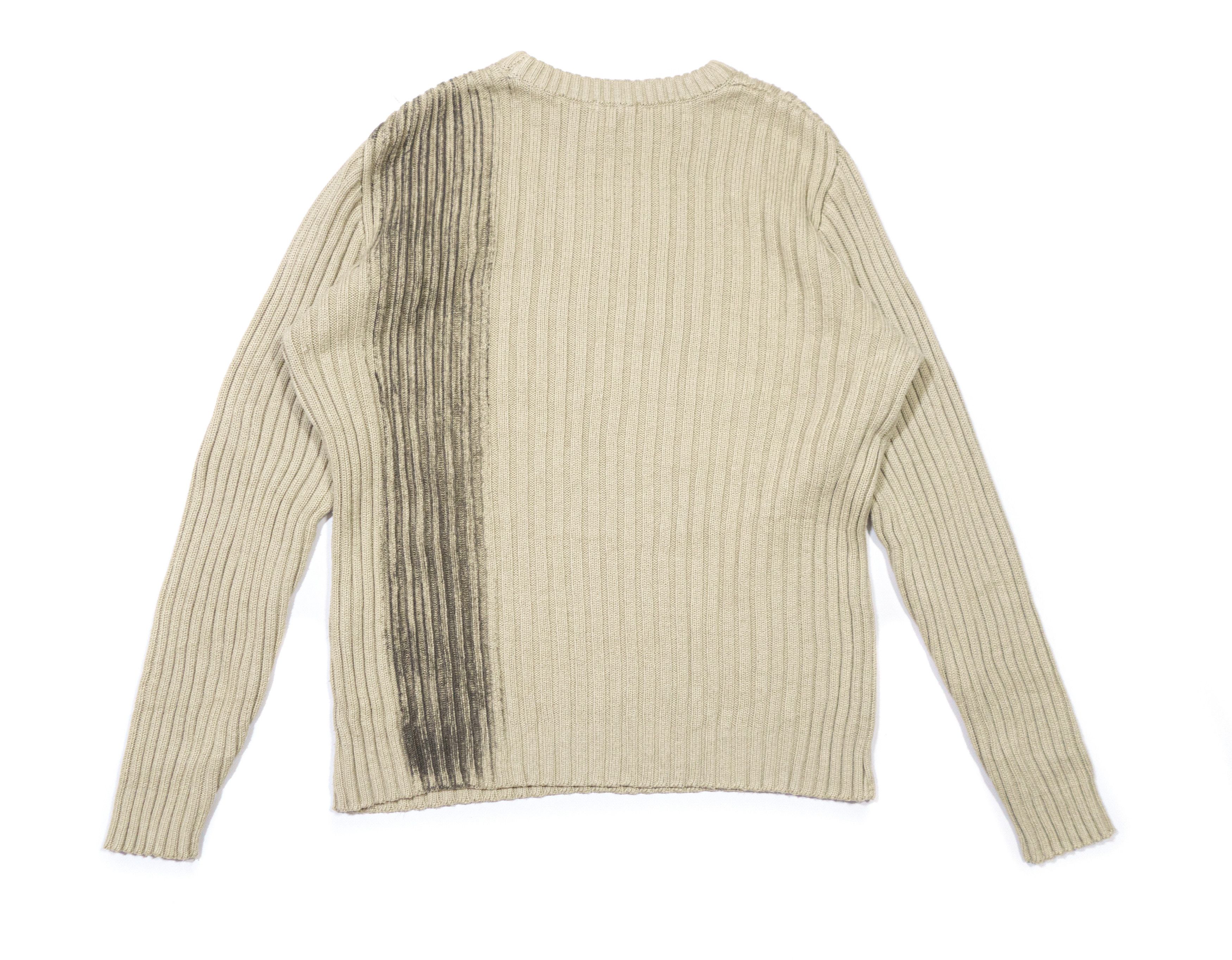 Vintage 00S Logo Textured Ribbed Knit Size US L / EU 52-54 / 3 - 2 Thumbnail