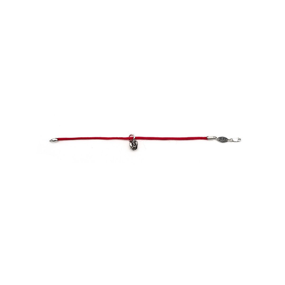 Chrome Hearts Chrome Hearts Silver Heart Vine Pendant Red String Bracelet Size ONE SIZE - 3 Thumbnail