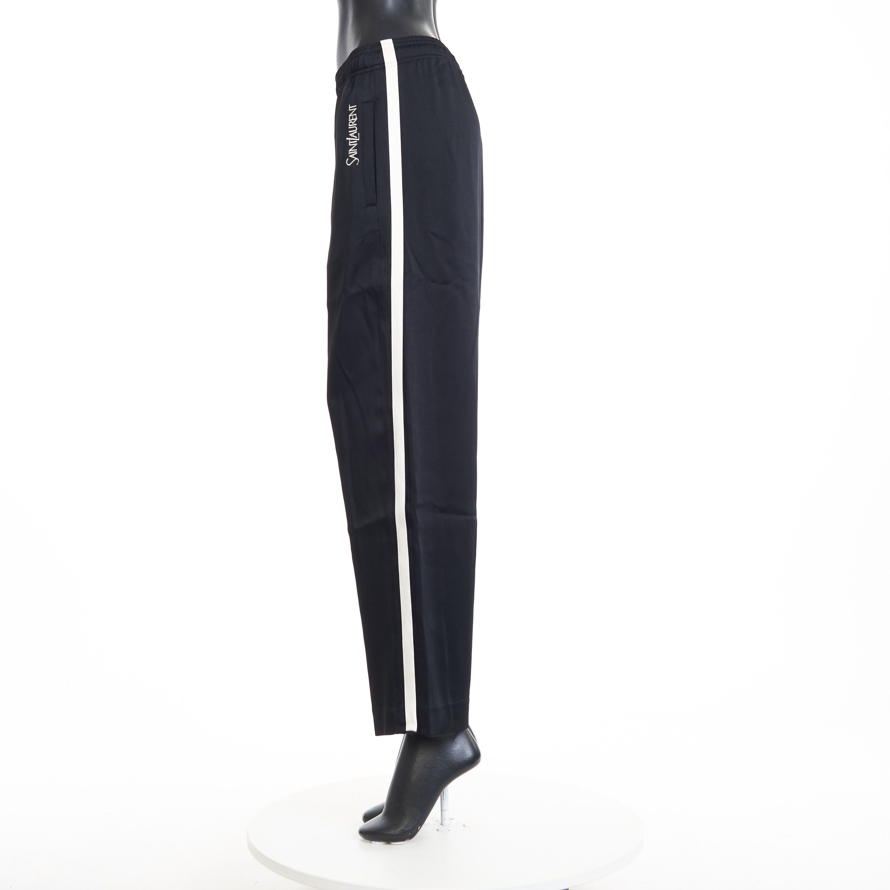 Saint Laurent Paris Sweatpants In Crepe Satin Size 28" / US 6 / IT 42 - 3 Thumbnail