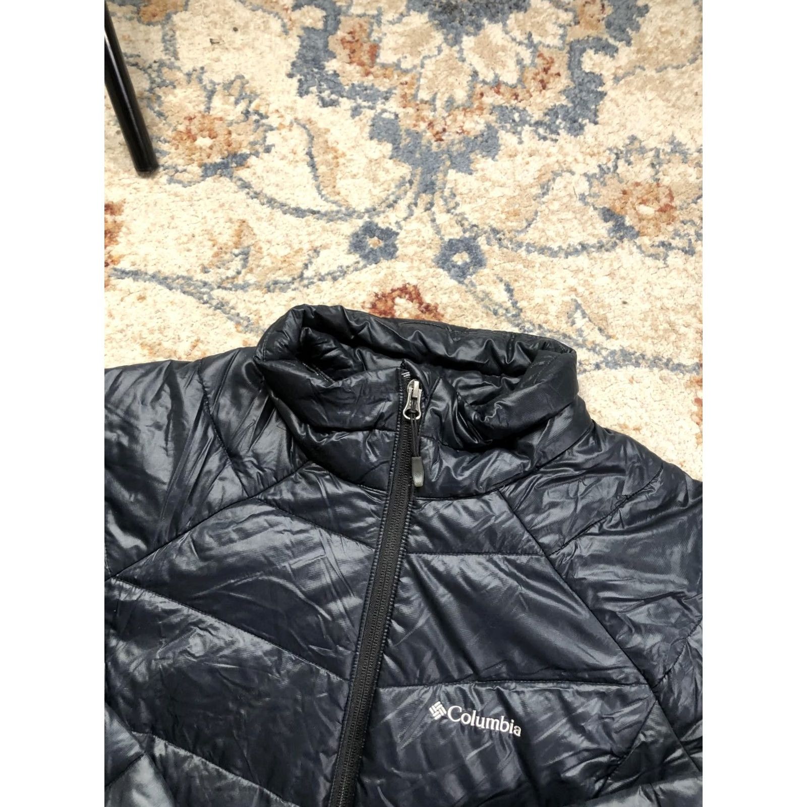 Vintage Columbia Jacket Womens 1X Black Omni-Heat Quilted Puffer Full Zip Outdoor Warm Autumn Winter Short Length Casual Travel Size XL / US 12-14 / IT 48-50 - 6 Thumbnail