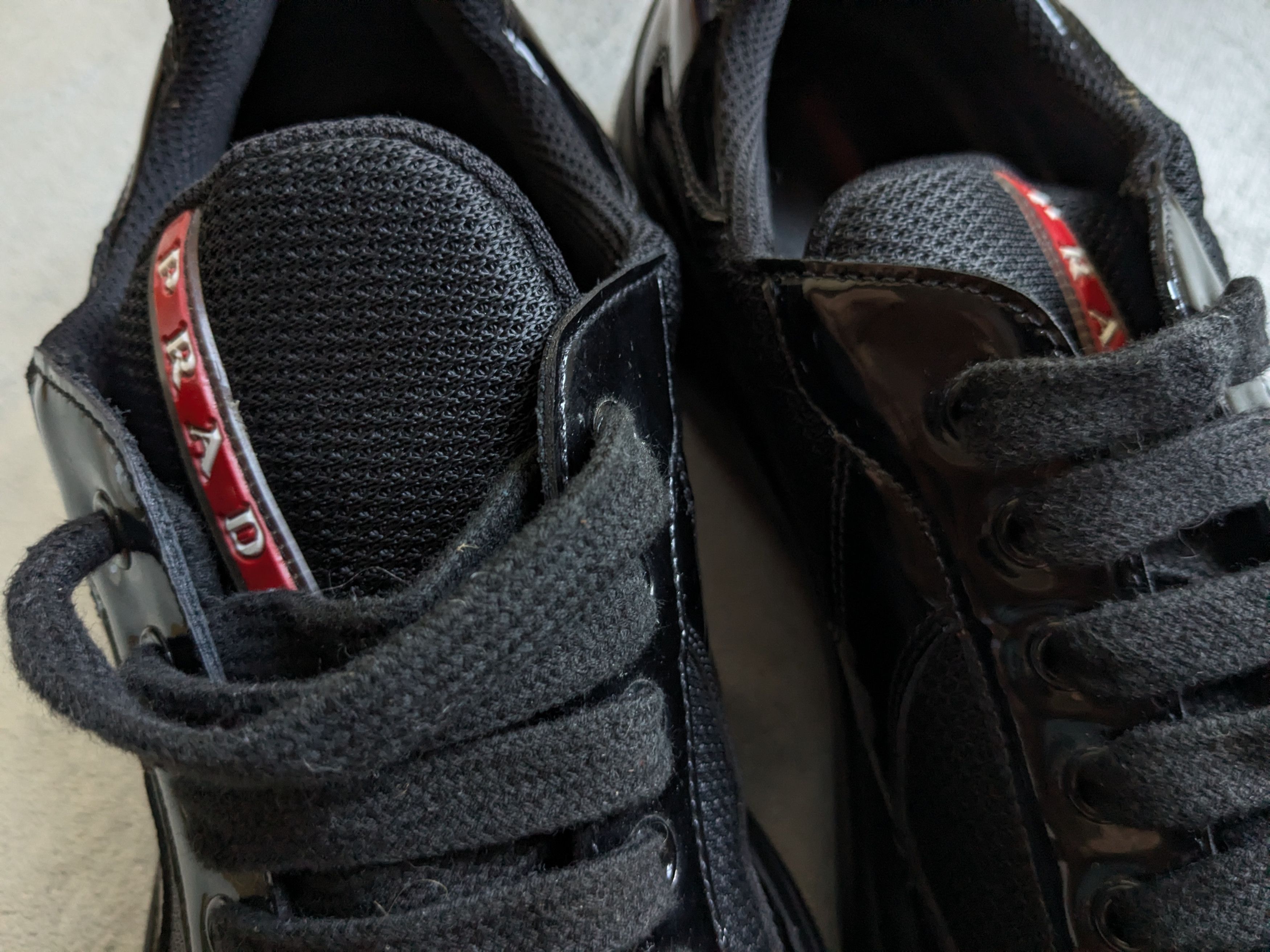 Prada Prada America's Cup Sneakers Black Patent Leather 9.5 Red Size US 9.5 / EU 42-43 - 5 Thumbnail