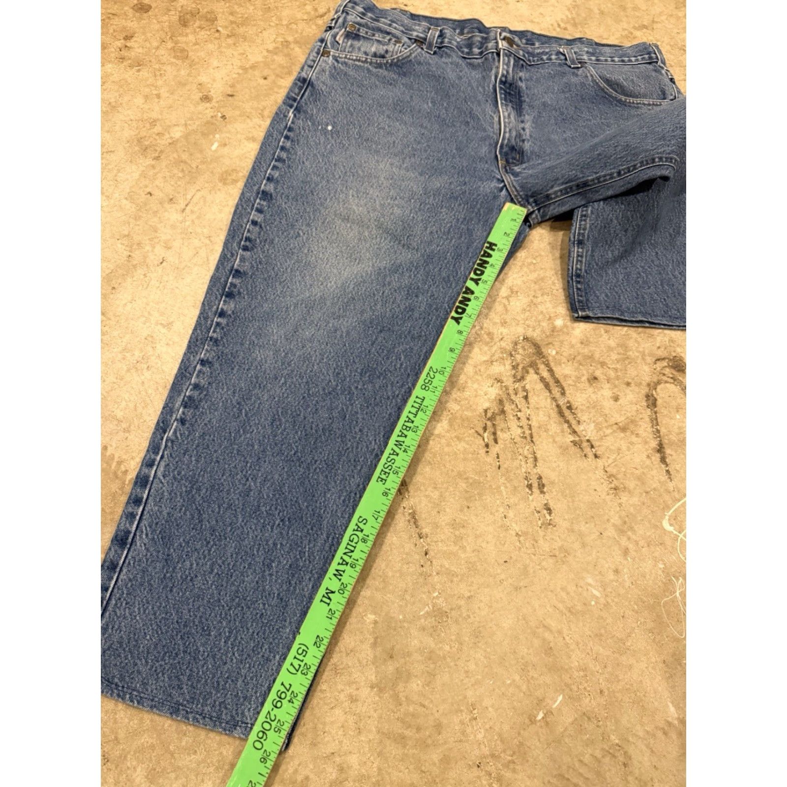 Carhartt VINTAGE Carhartt Jeans Mens 42x28 Fits 40x26 B17-DST Relaxed Fit Blue Denim Size US 40 / EU 56 - 7 Thumbnail