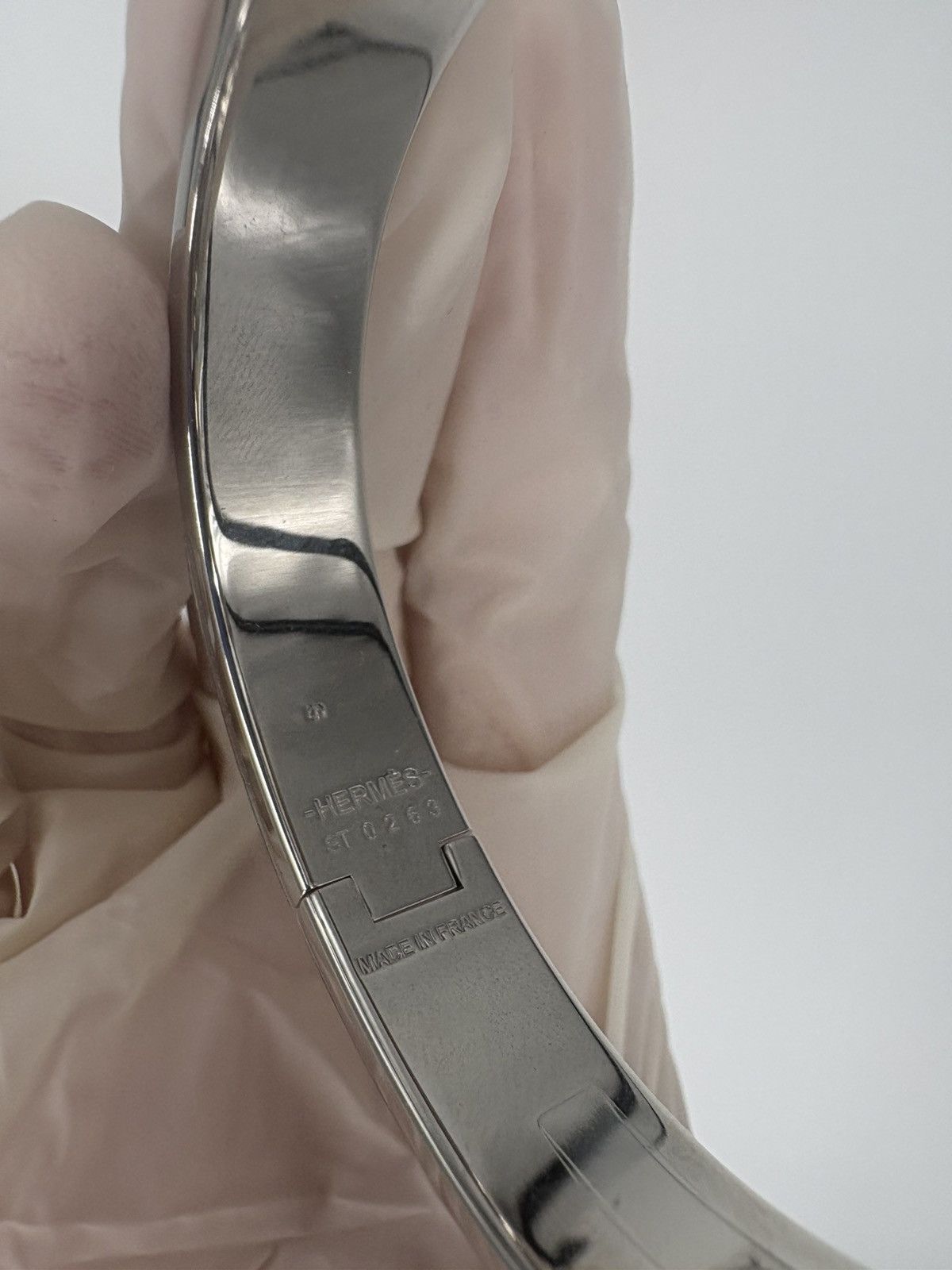 Hermes Hermes Click H Silver Bracelet Size ONE SIZE - 4 Thumbnail