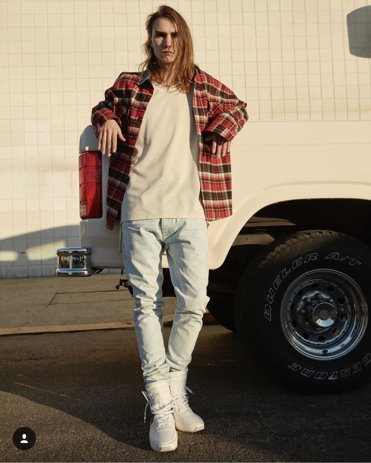 Fear of God Fear of God FOG 5th Plaid Flannel Denim Collar Shirt