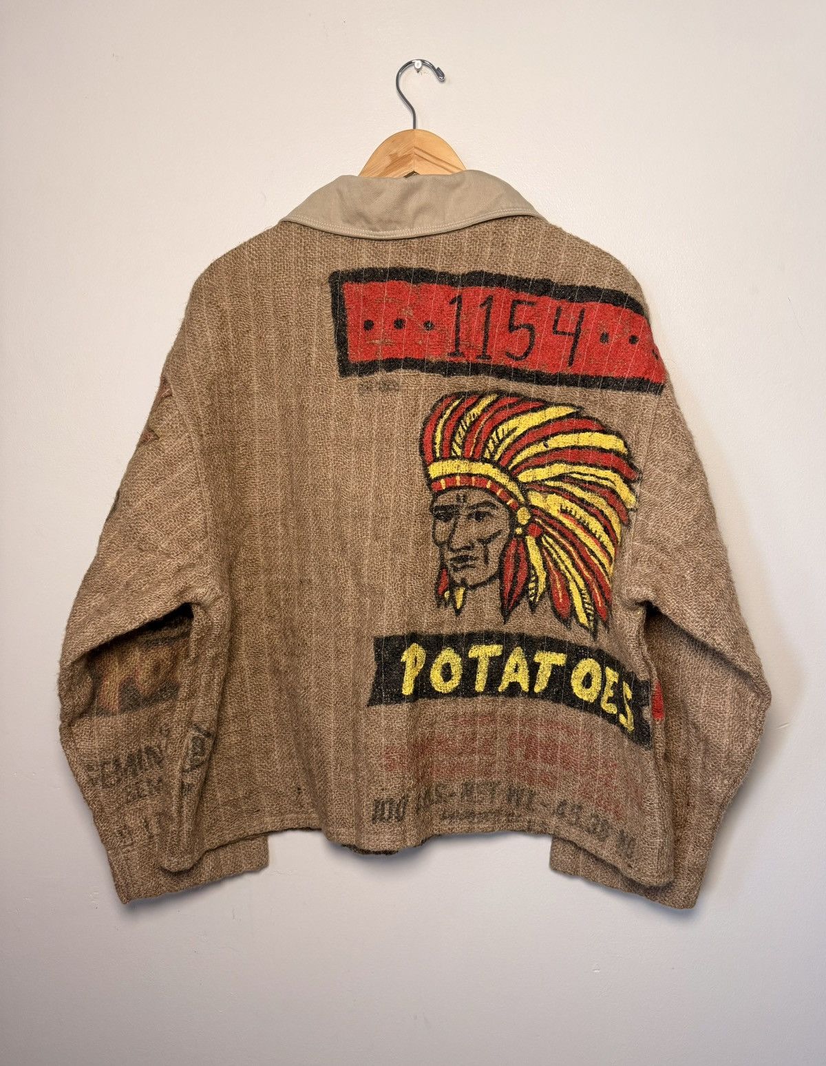 Other HAND PAINTED POTATO SACK JACKET Size US L / EU 52-54 / 3 - 4 Thumbnail