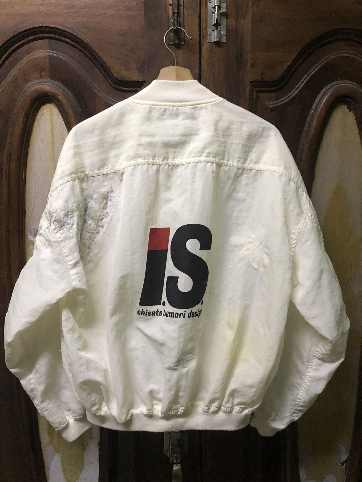 Pre-owned Issey Miyake Vtg  “is” Tsumori Chisato Bomber Light Jacket In White