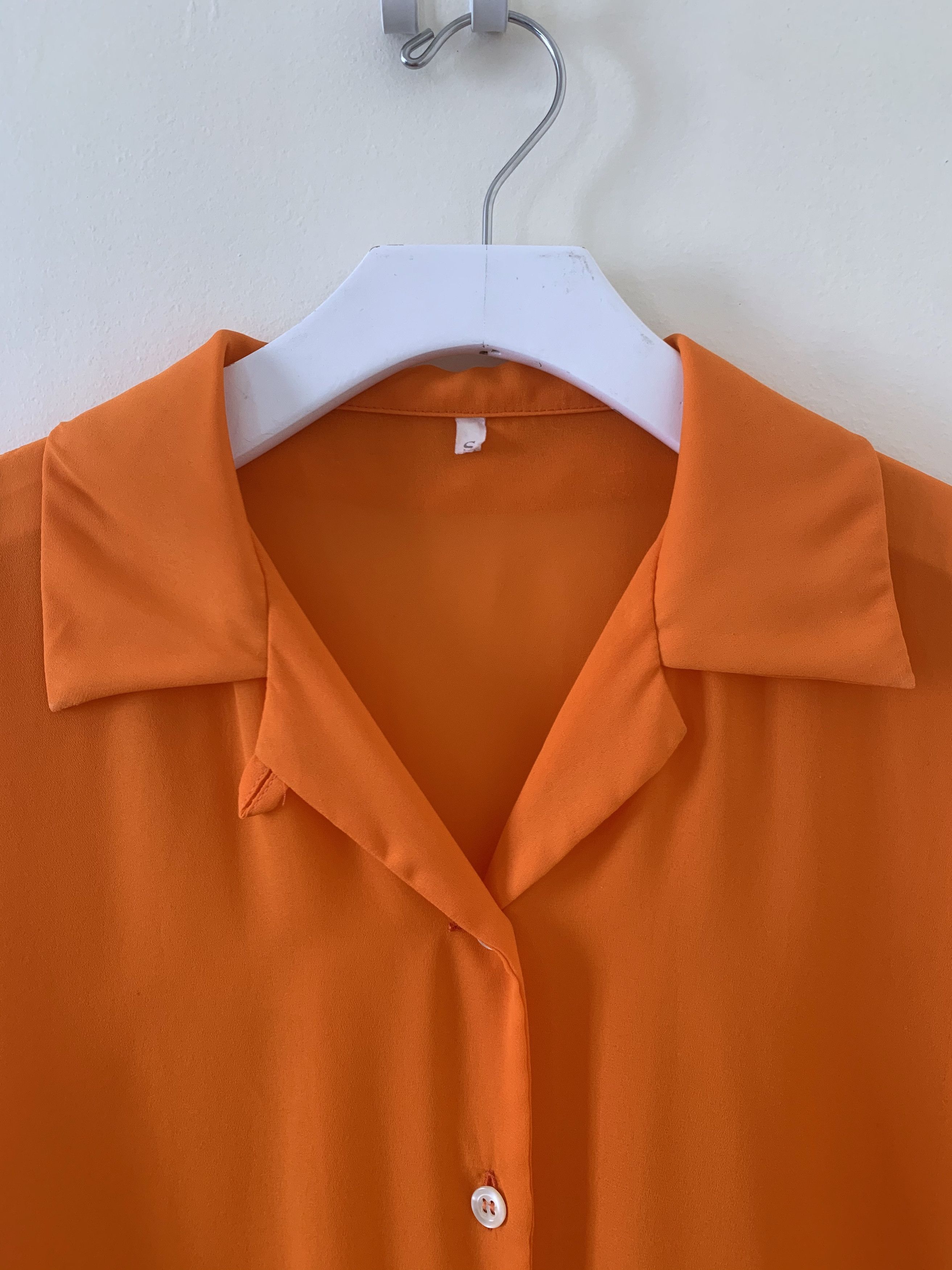 Vintage Orange Short-Sleeve Shirt Size S / US 4 / IT 40 - 3 Thumbnail