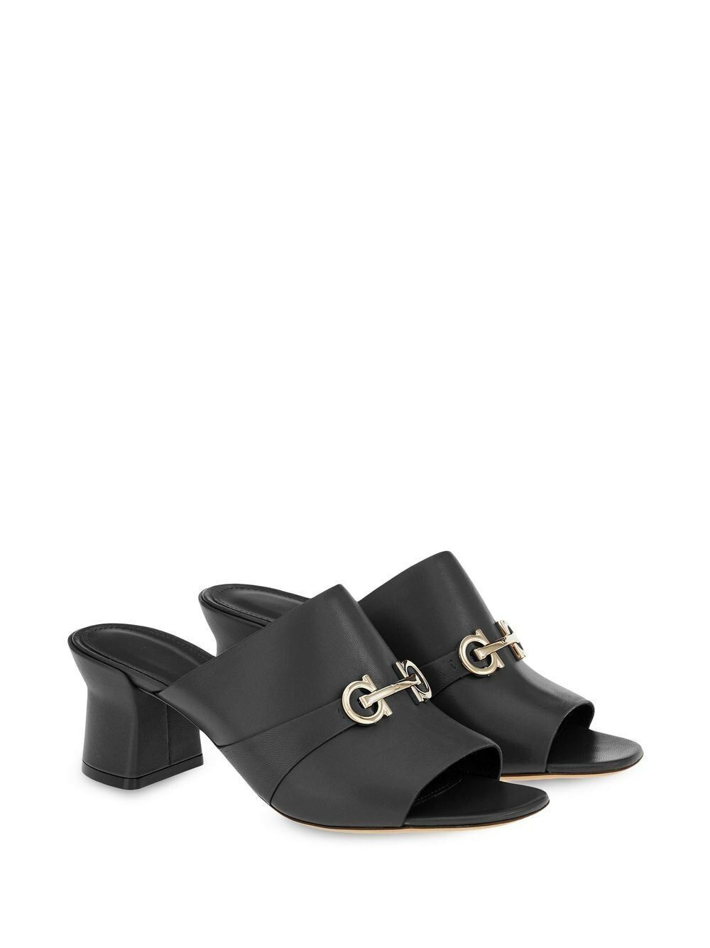 Salvatore Ferragamo o1y0426 Mules in Black Size US 6 / IT 36 - 2 Thumbnail