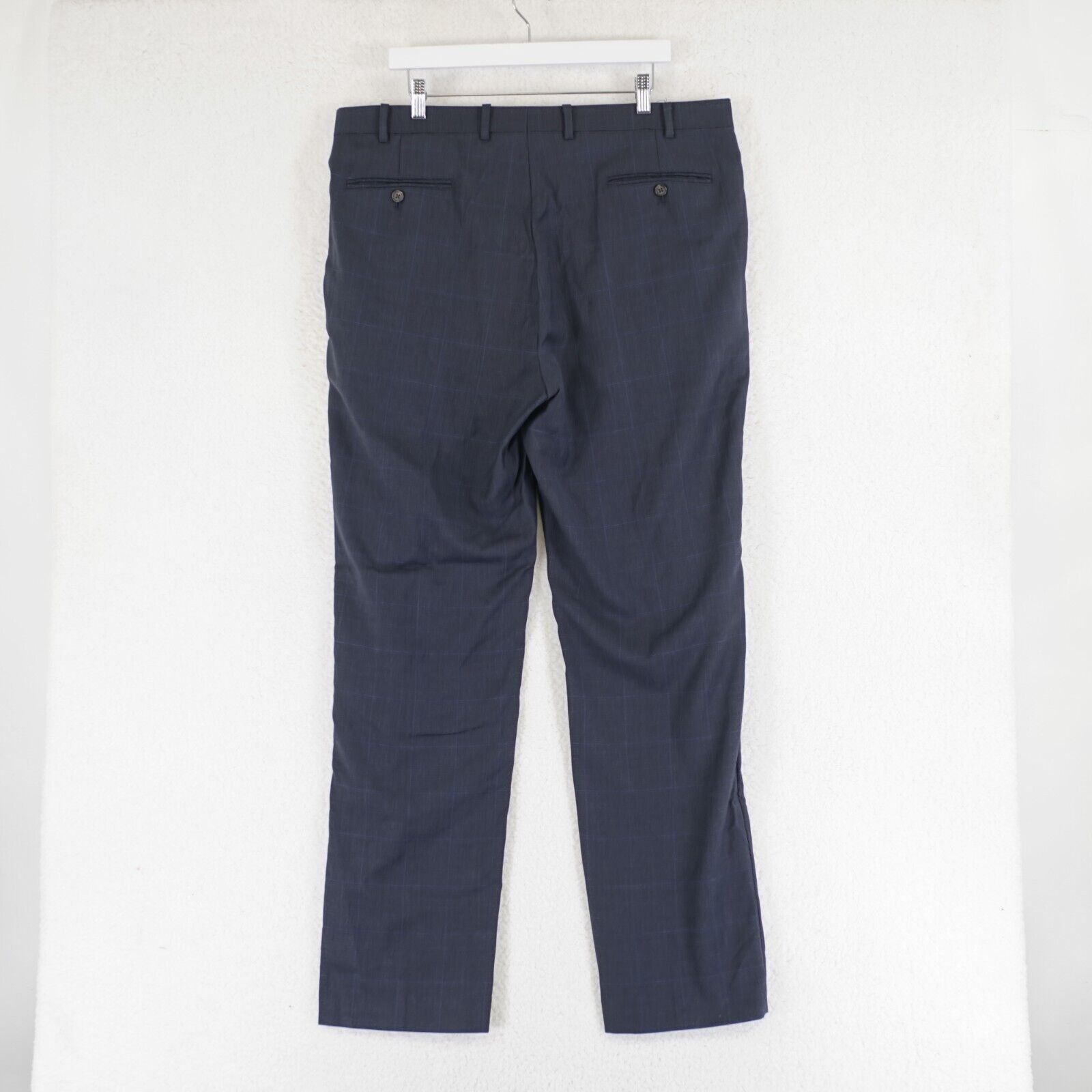 Lauren Ralph Lauren Lauren Ralph Lauren Blue Check Windowpane Wool High Rise Dre Size 40L - 3 Thumbnail